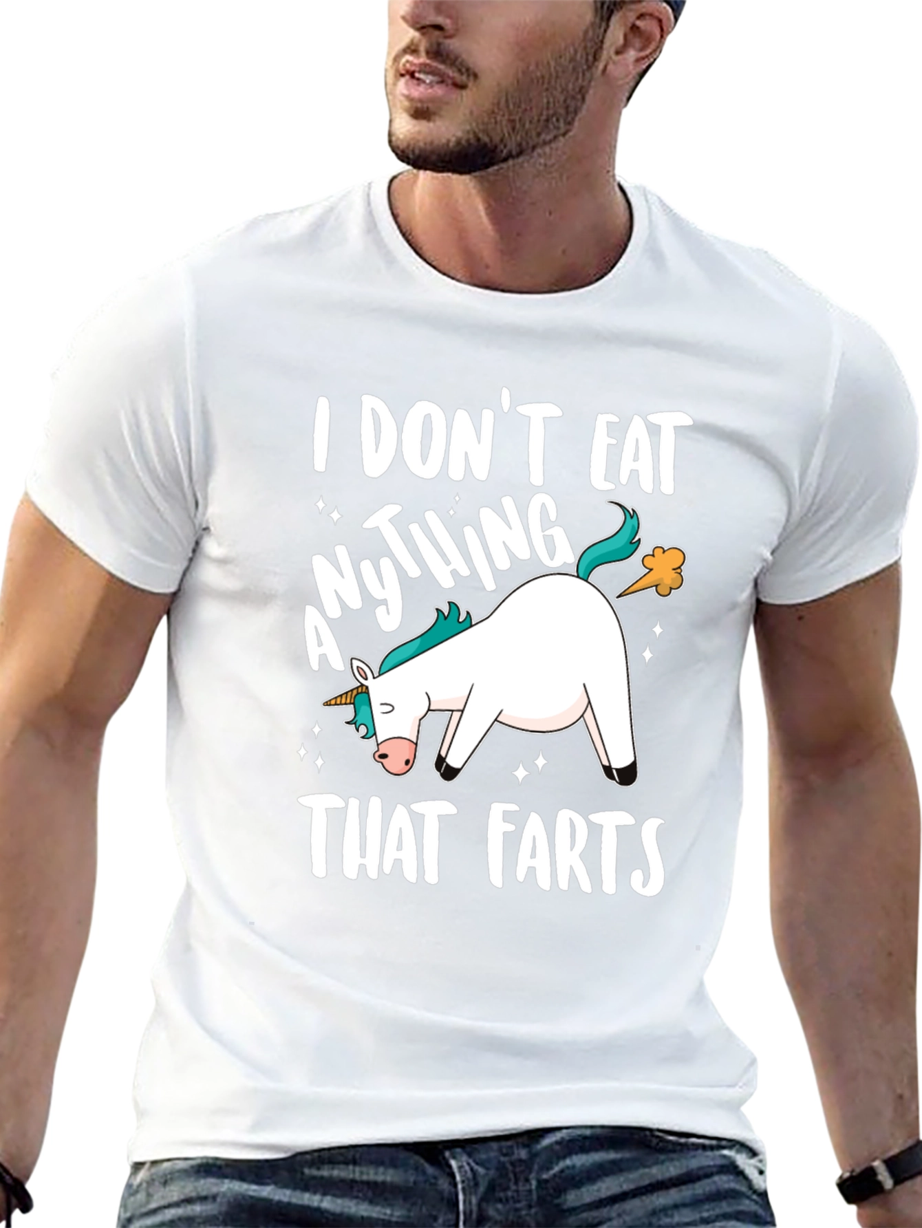 Black Funny Unicorn Fart T-Shirt view 13