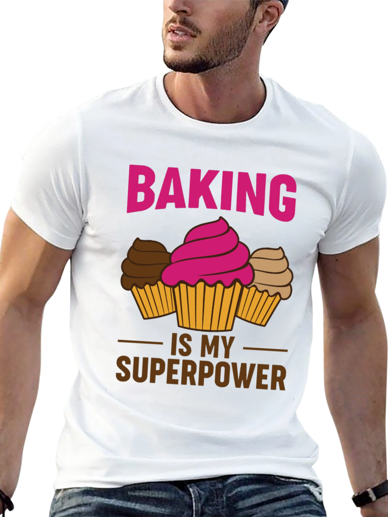 Black Baking is My Superpower Graphic T-Shirt view 13