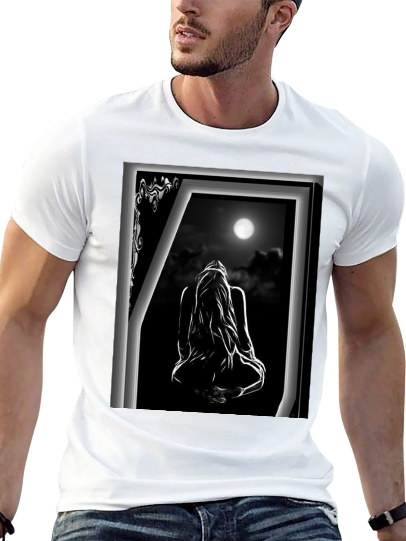 Moonlit Silhouette Graphic T-Shirt - 13