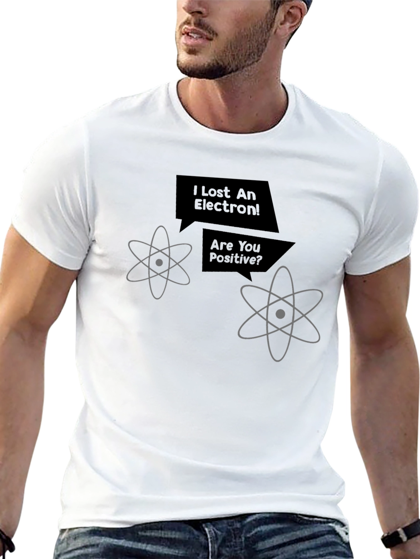 Black I Lost An Electron! Funny Science T-Shirt view 13