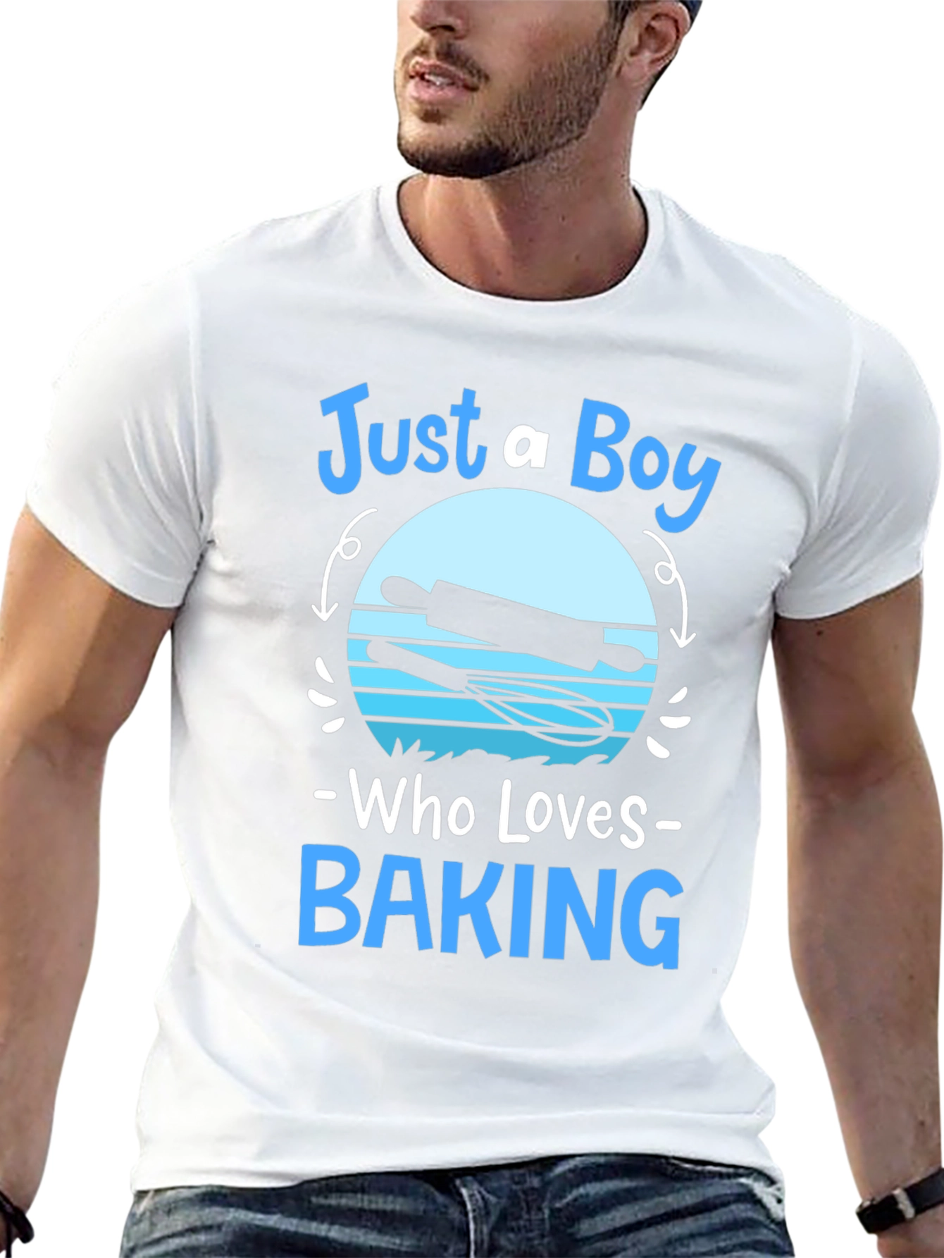 Black Just A Boy Who Loves Baking T-Shirt view 13