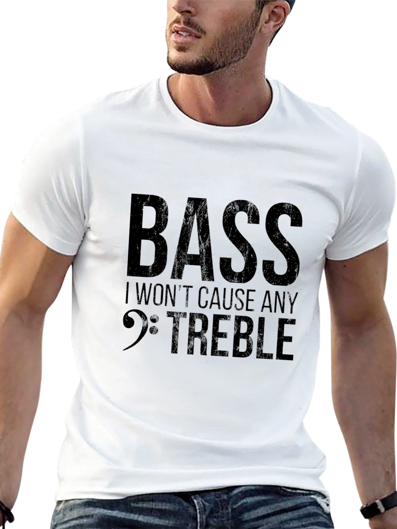 Black Bass Guitar T-Shirt - Funny Music Shirt view 13