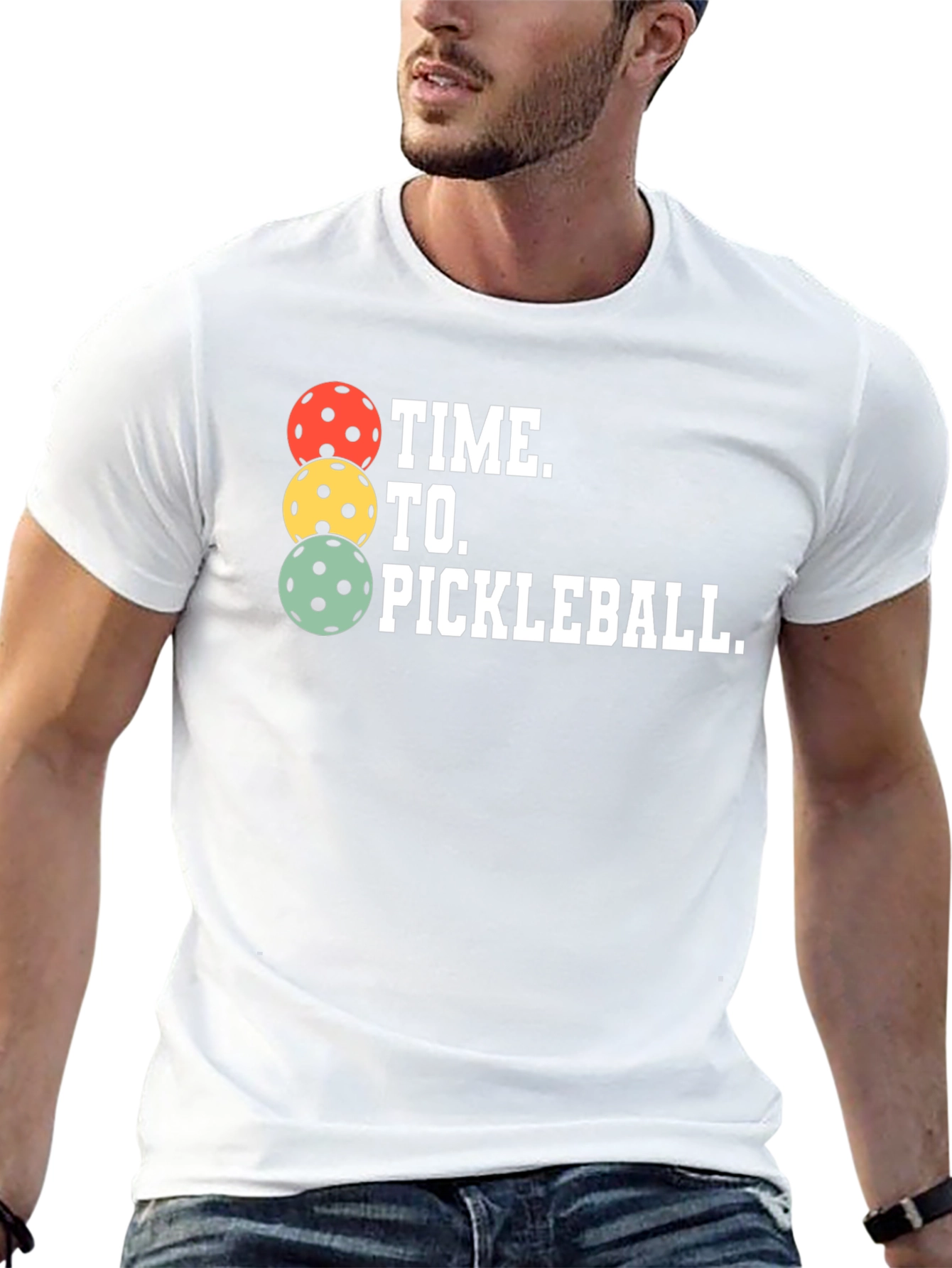 Black Time to Pickleball T-Shirt view 13