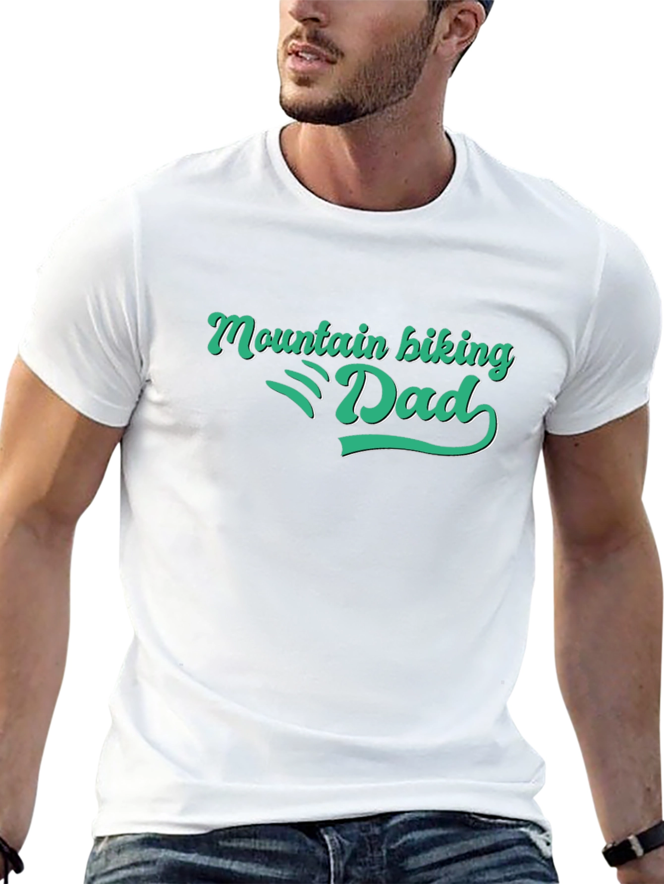 Black Mountain Biking Dad Tee - Black view 13