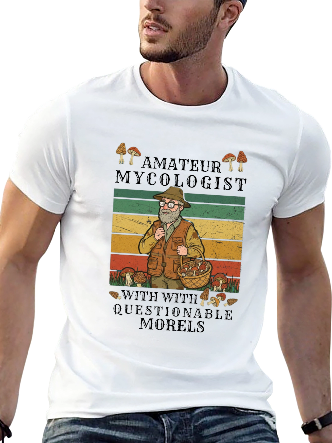 Black Amateur Mycologist T-Shirt - Questionable Morels view 13