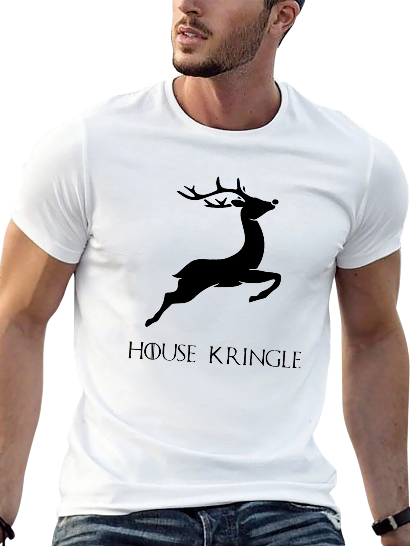 Black House Kringle Men's Graphic T-Shirt - Black view 13