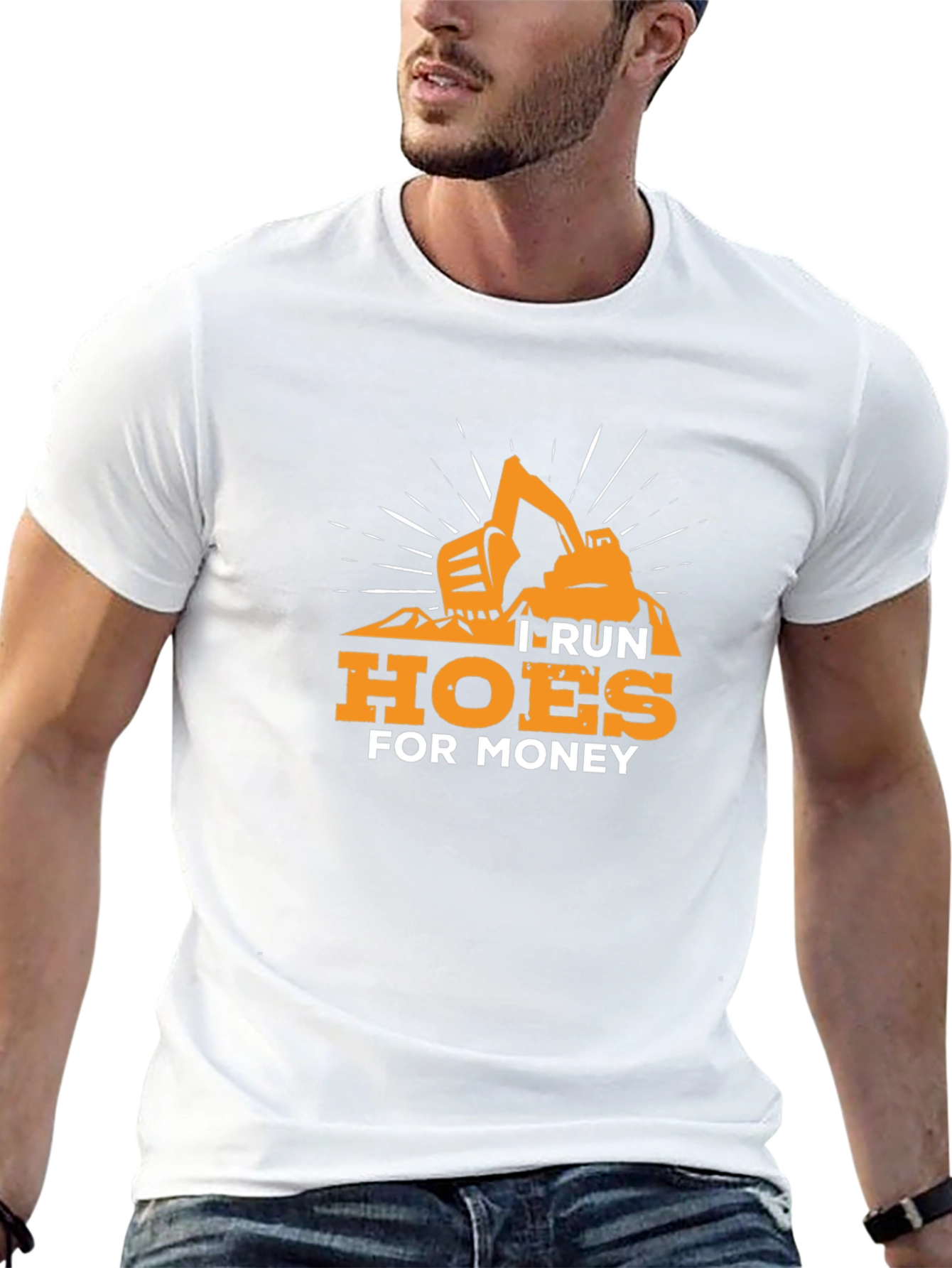 Black I Run Hoes for Money T-Shirt view 13