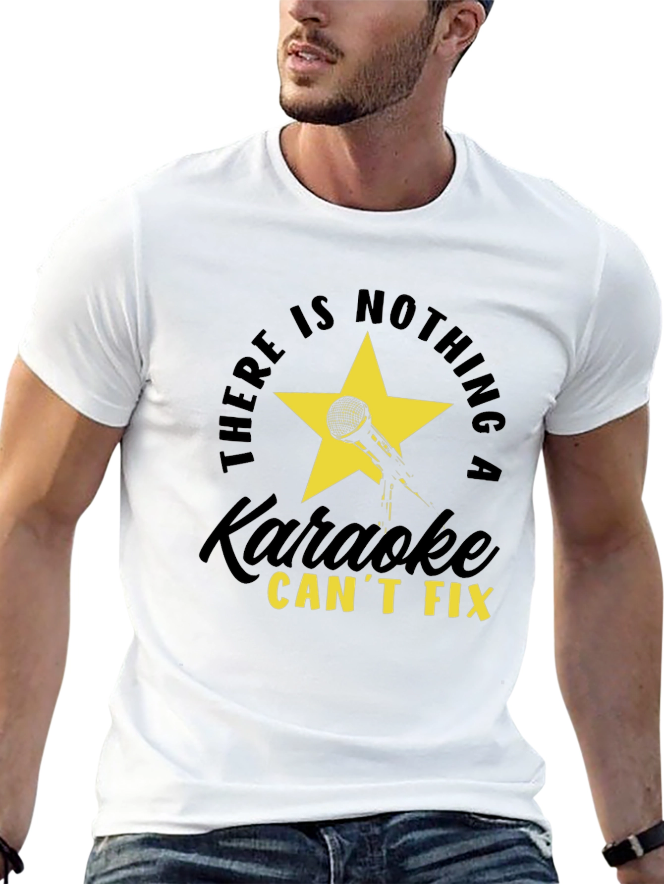 Black Karaoke Fix T-Shirt - Stylish Graphic Tee view 13