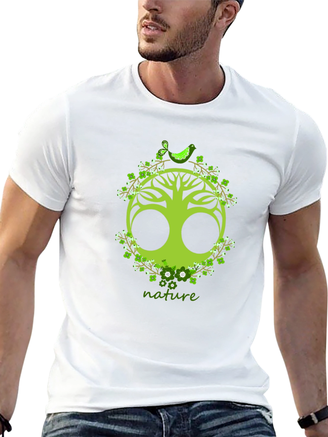 Black Nature Tree Graphic T-Shirt view 13