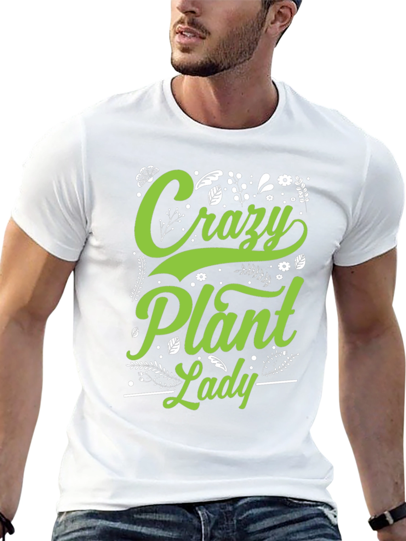 Black Crazy Plant Lady Graphic T-Shirt view 13
