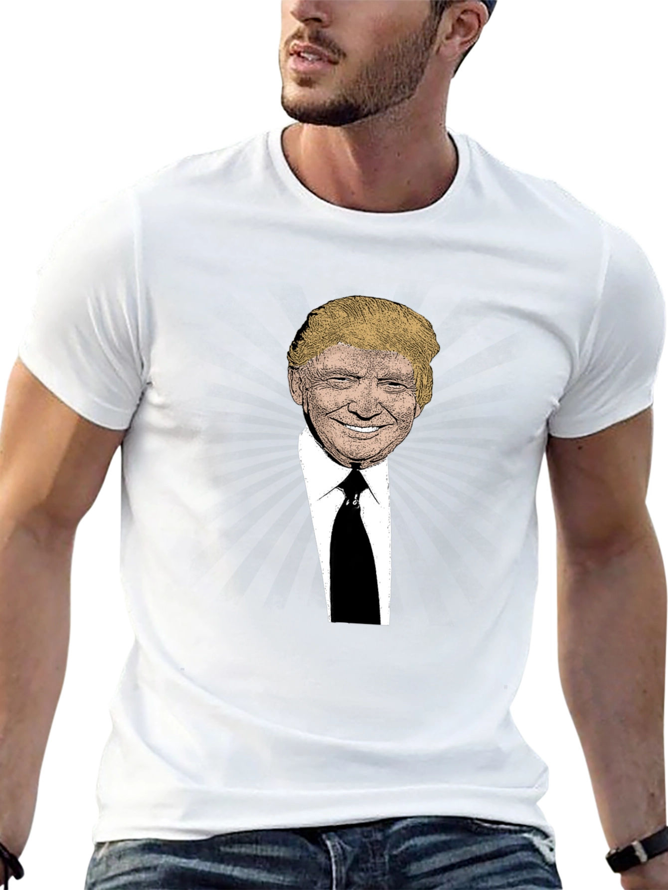 Black Trump Graphic Print Black T-Shirt view 13