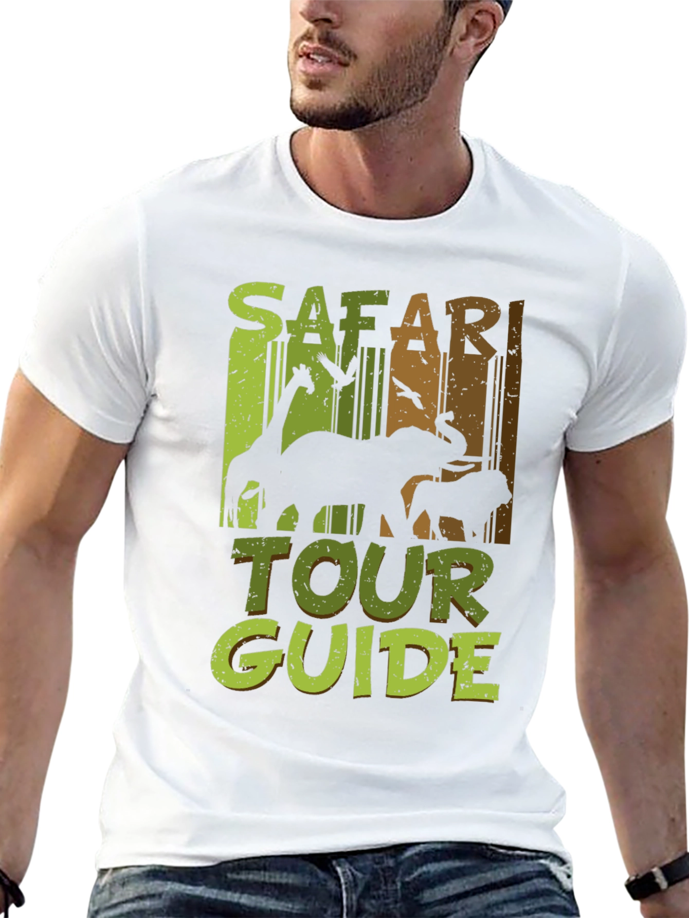 Black Safari Tour Guide Graphic T-Shirt view 13
