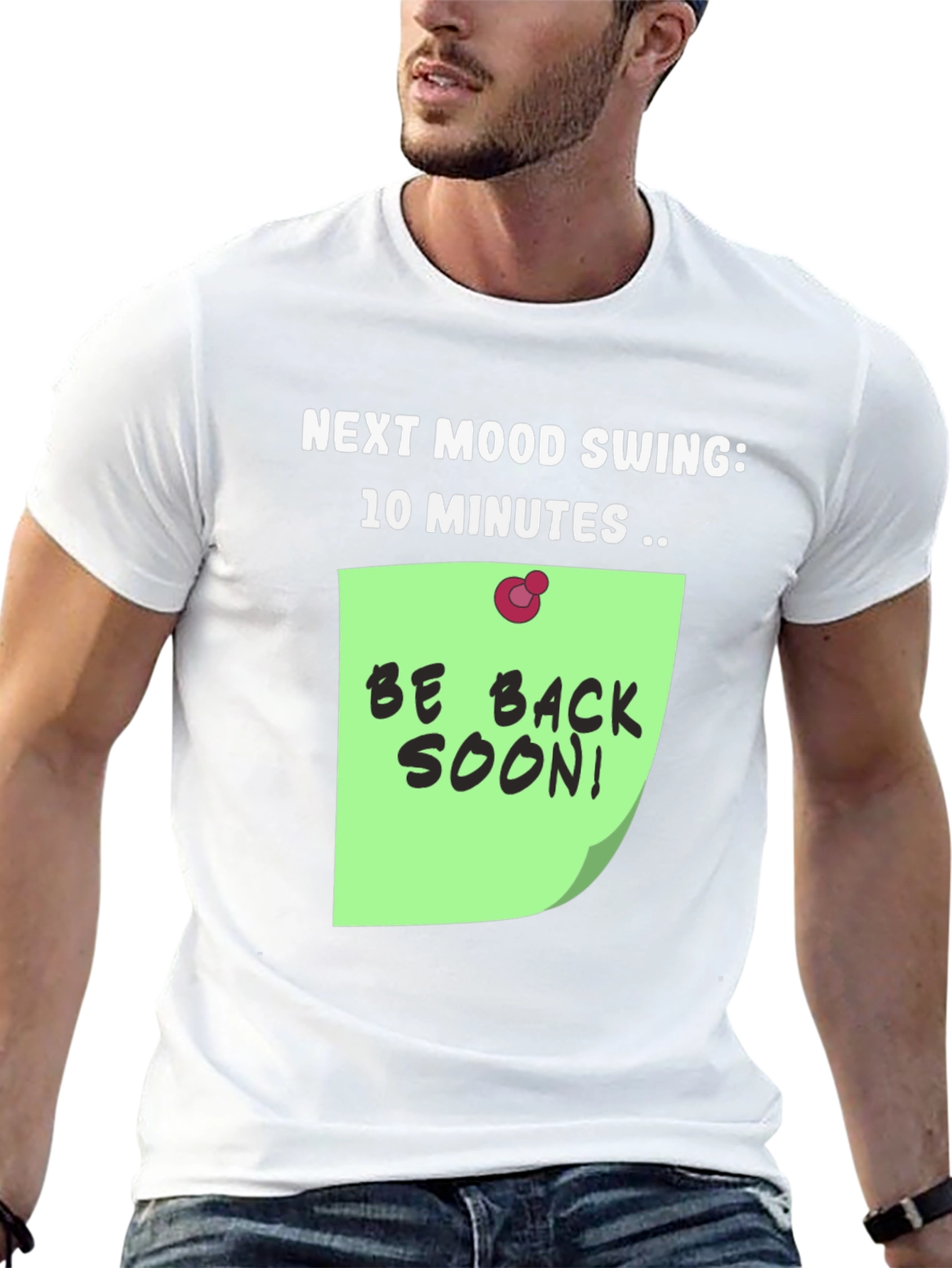 Black Humorous "Next Mood Swing" T-Shirt view 13