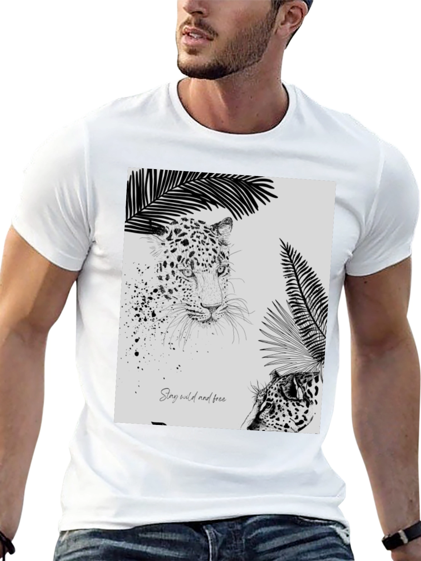 Stay Wild Leopard Graphic Tee - 13