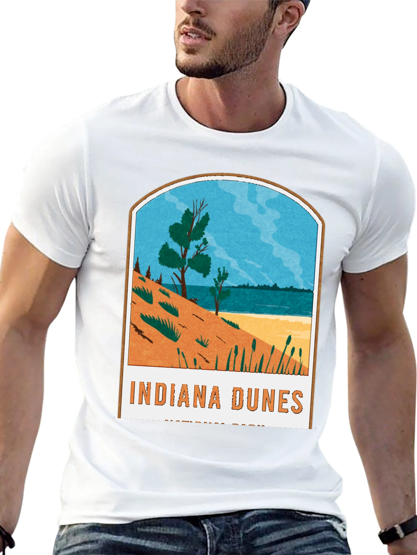 Black Indiana Dunes National Park Graphic Tee view 13