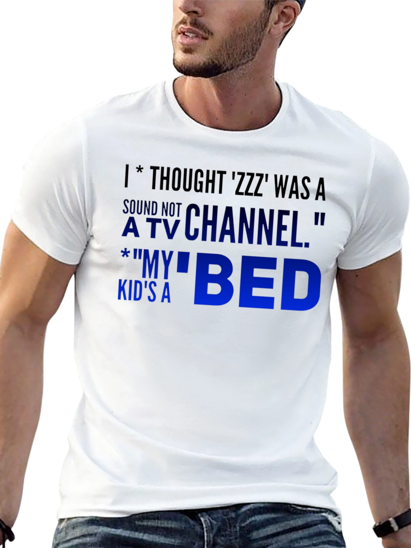 Black Funny 'ZZZ' Thought T-Shirt view 13