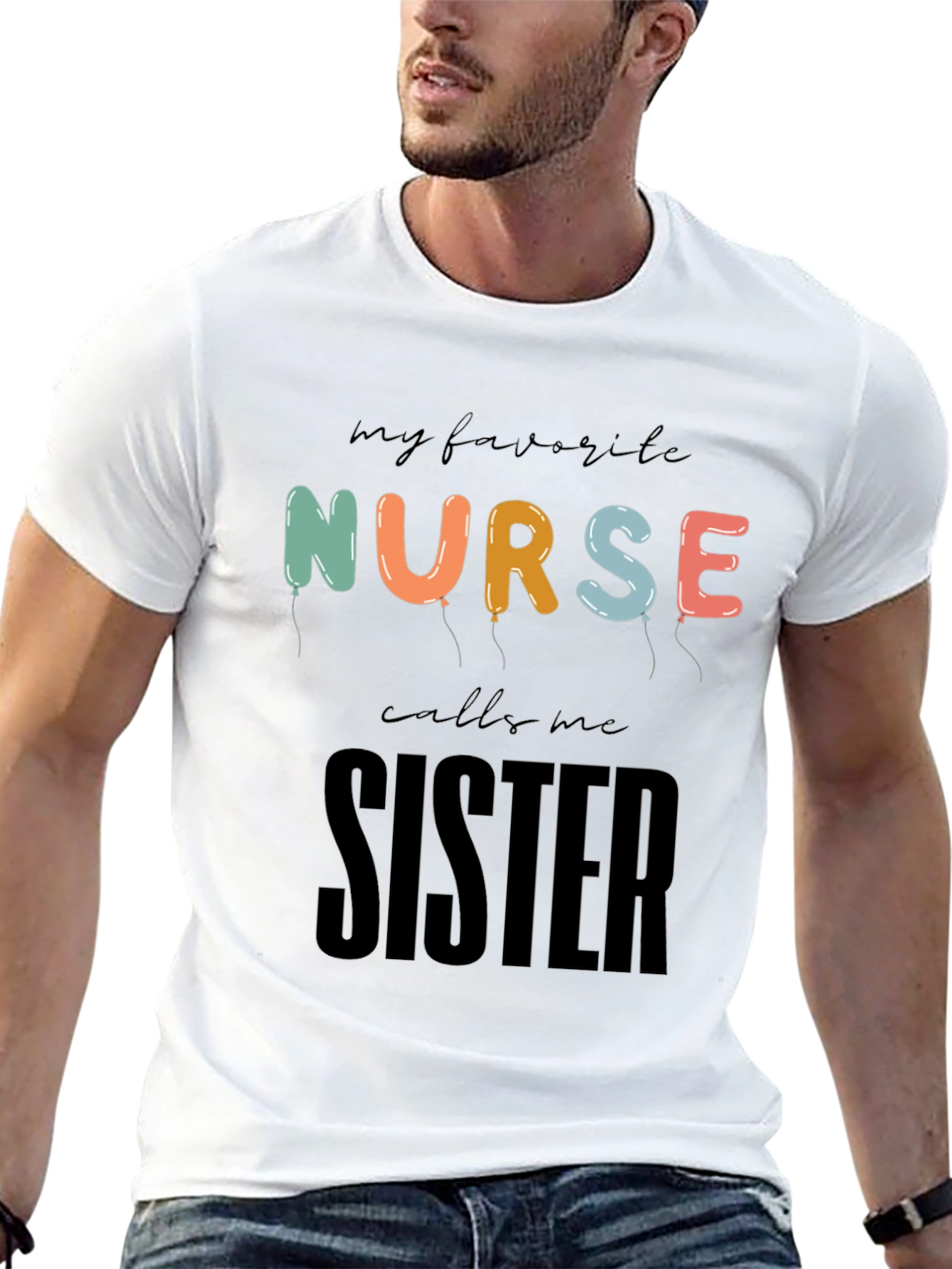 Black My Favorite Nurse Calls Me Sister T-Shirt view 13