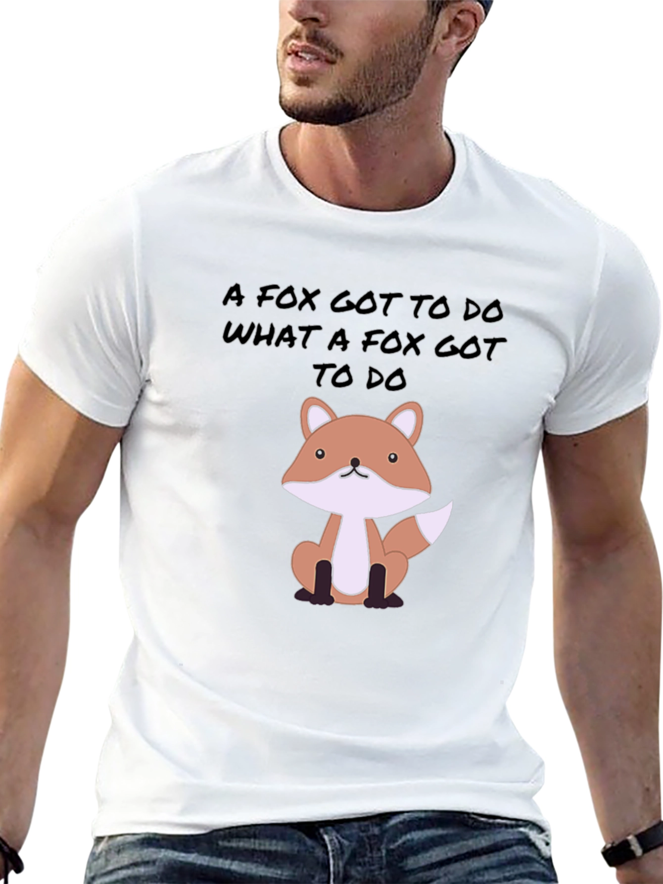 Black Fox Gotta Do Tee - Novelty Graphic Print T-Shirt view 13