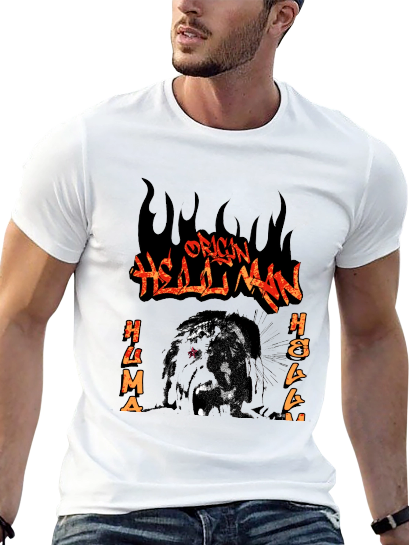 Black Origin Hellman T-Shirt - Black Graphic Tee view 13