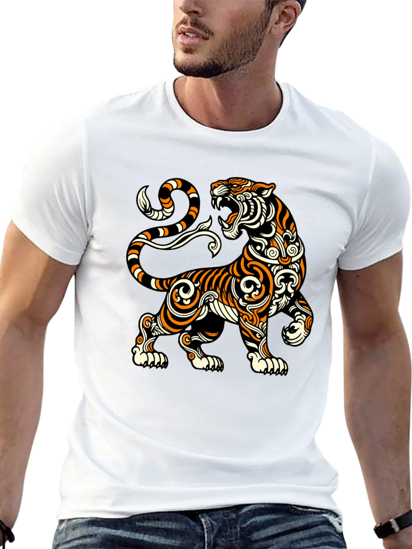 Black Tiger Graphic T-Shirt - Black view 13