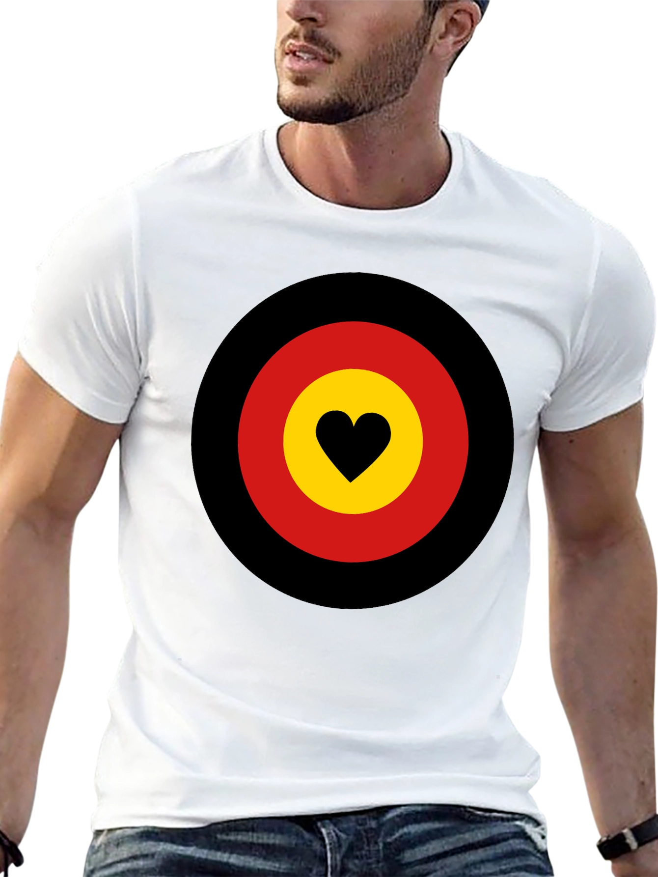 Black Heart Target Graphic Tee - Black view 13