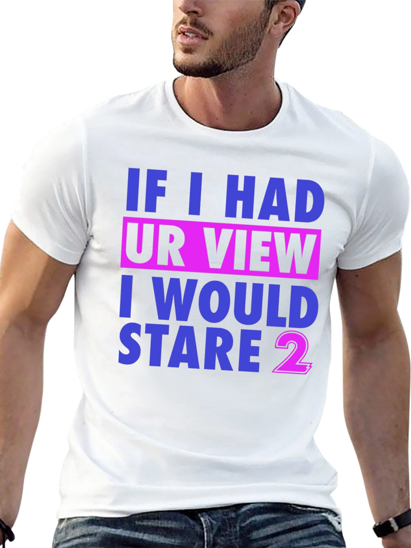 Black Funny Stare Graphic T-Shirt view 13