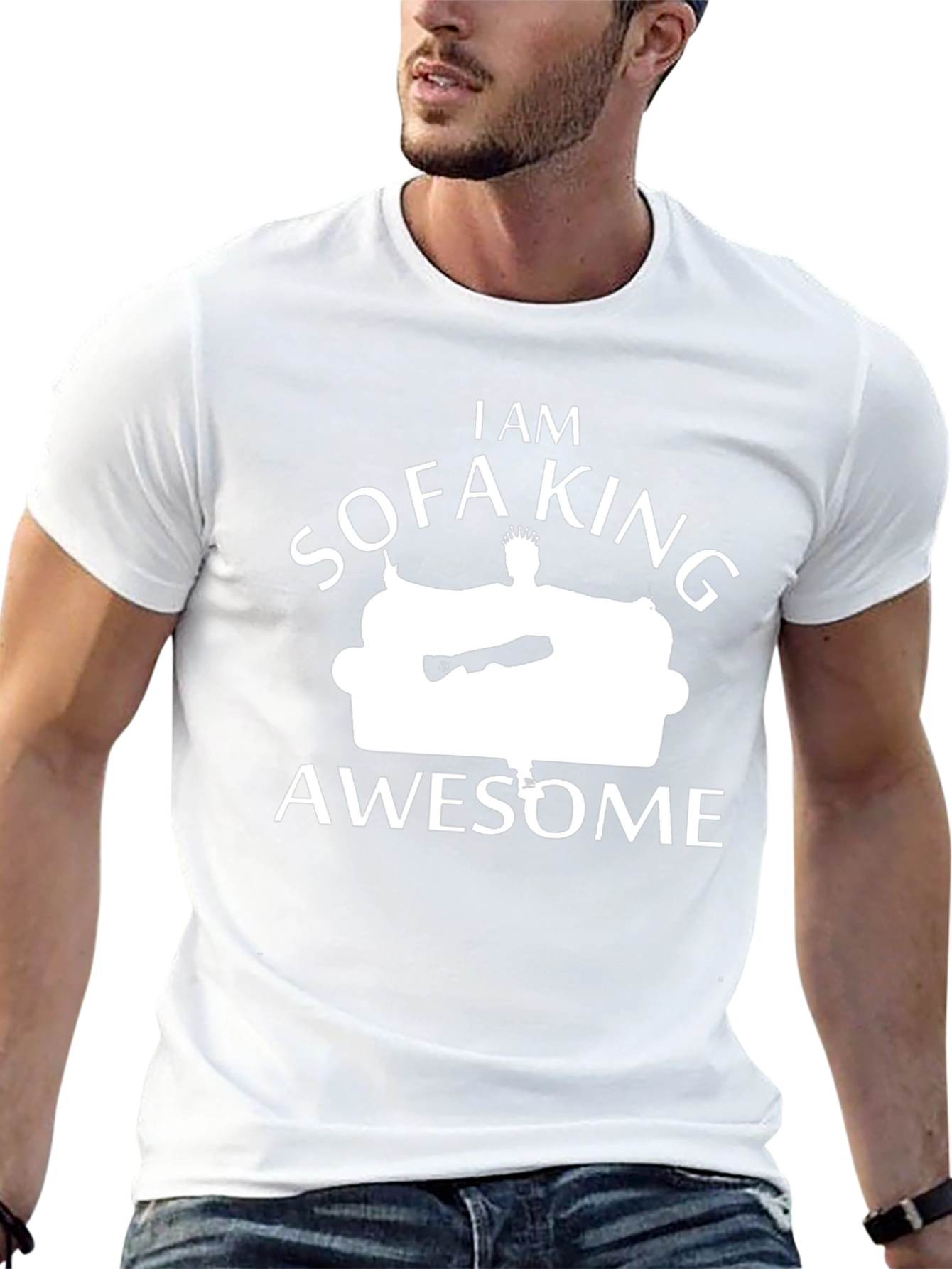Black Sofa King Awesome T-Shirt - Funny Novelty Tee view 13