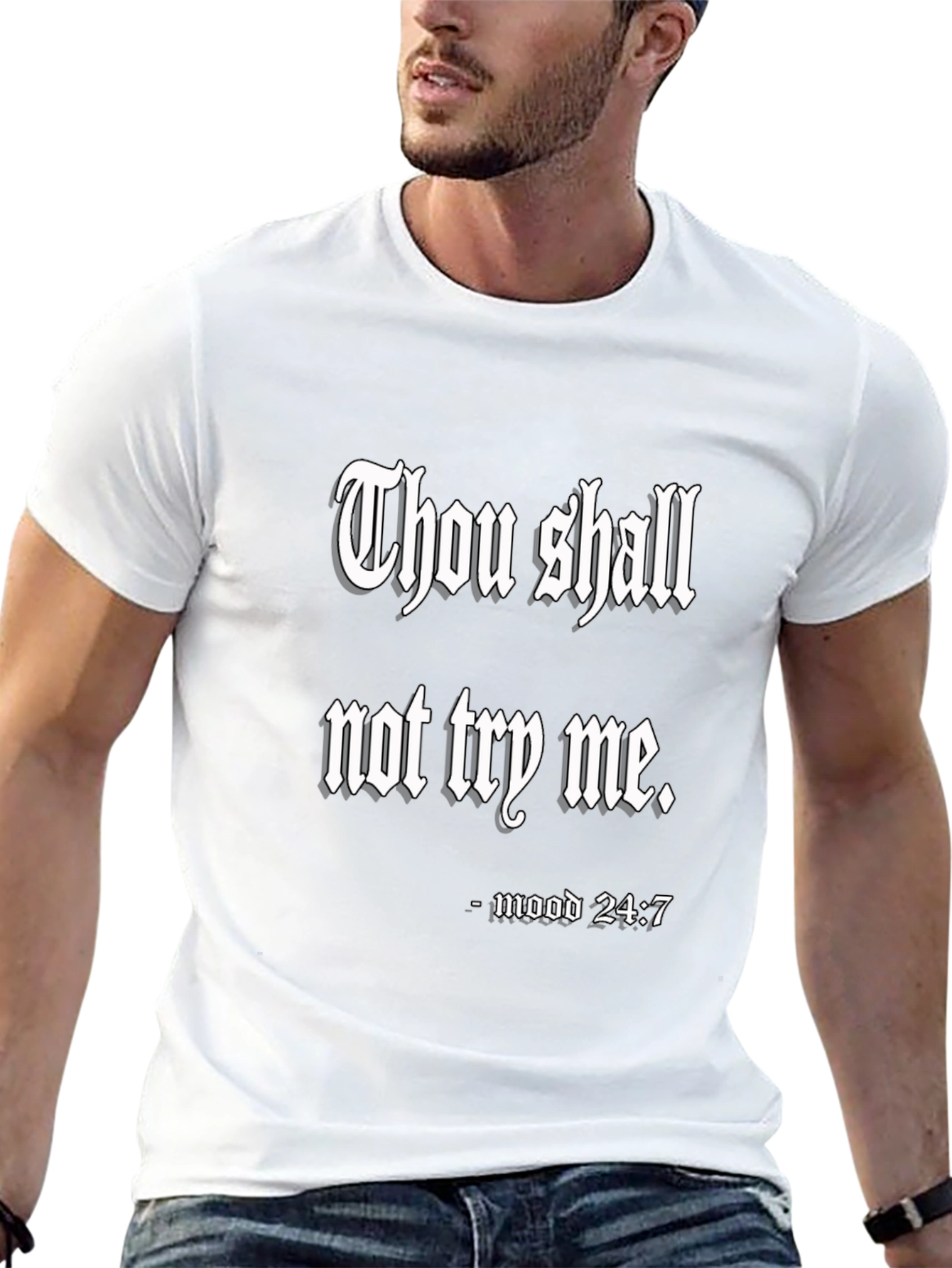 Black Thou Shall Not Try Me Black T-Shirt view 13