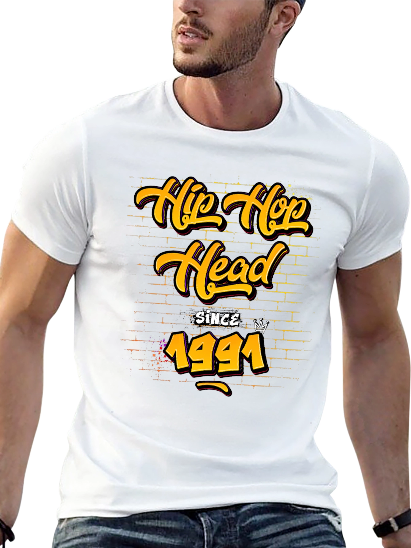 Black Hip Hop Head Since 1994 Graphic T-Shirt view 13