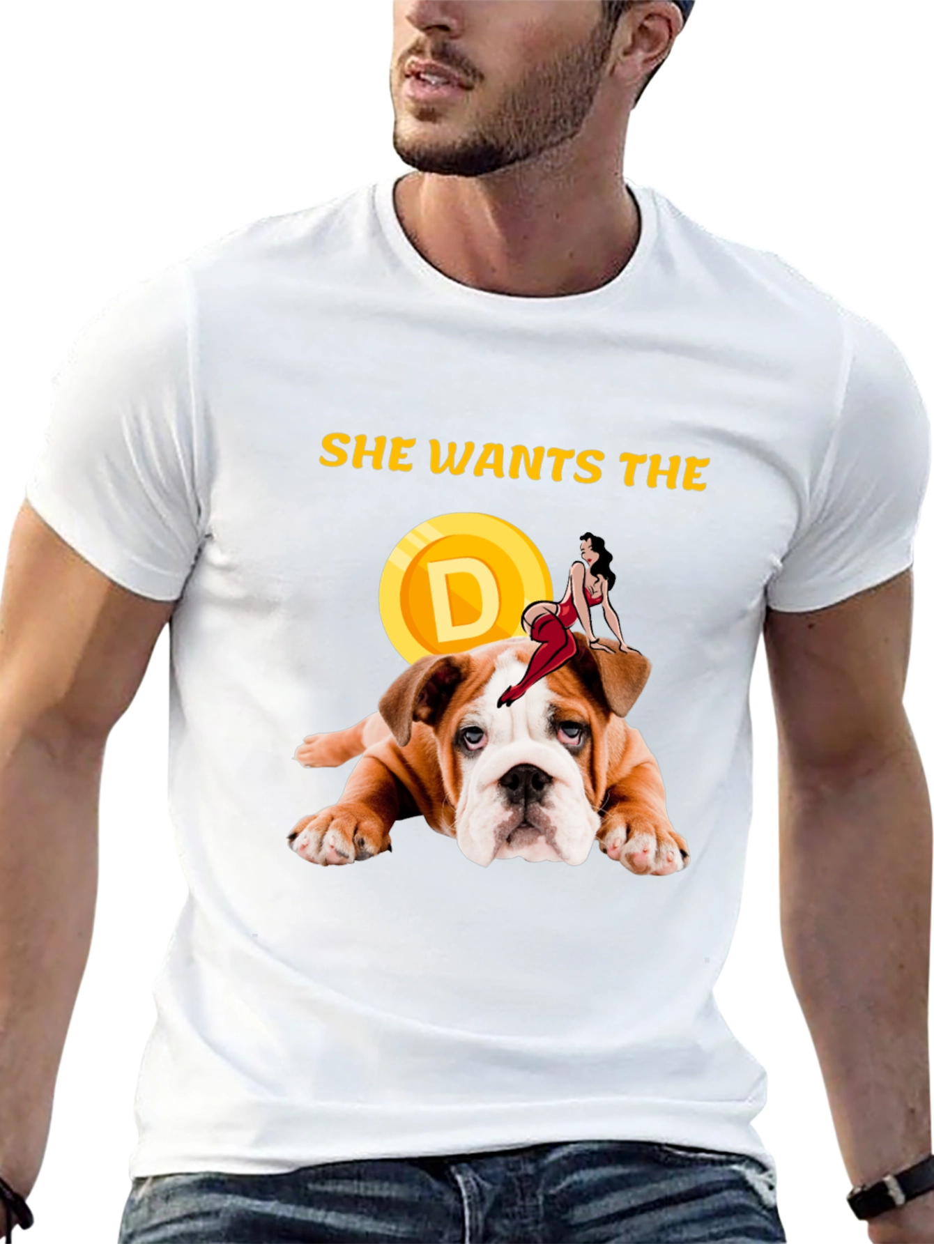 Black She Wants the D Bulldog Graphic Tee view 13