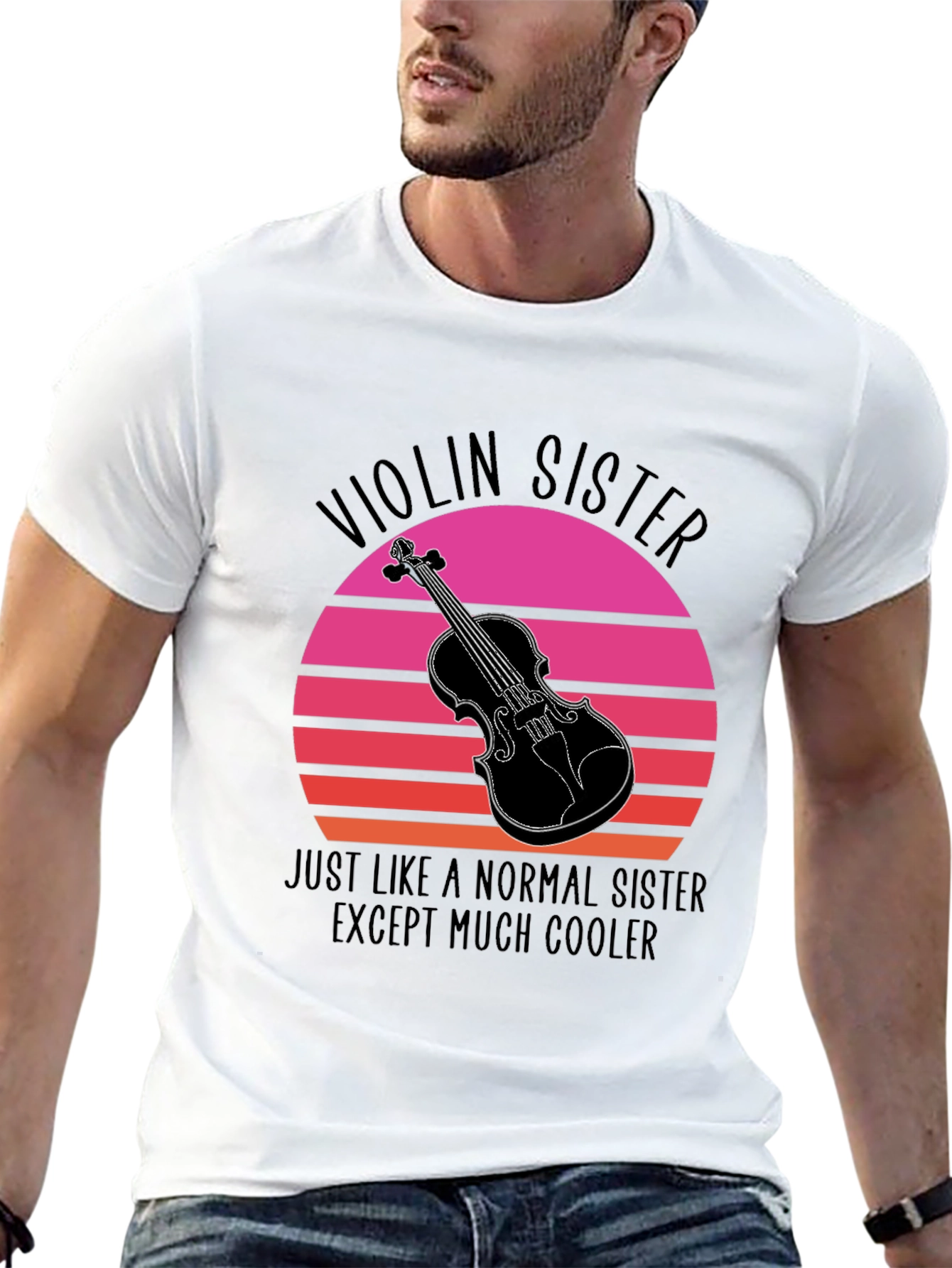 Black Violin Sister T-Shirt: Cool Music Lover Tee view 13