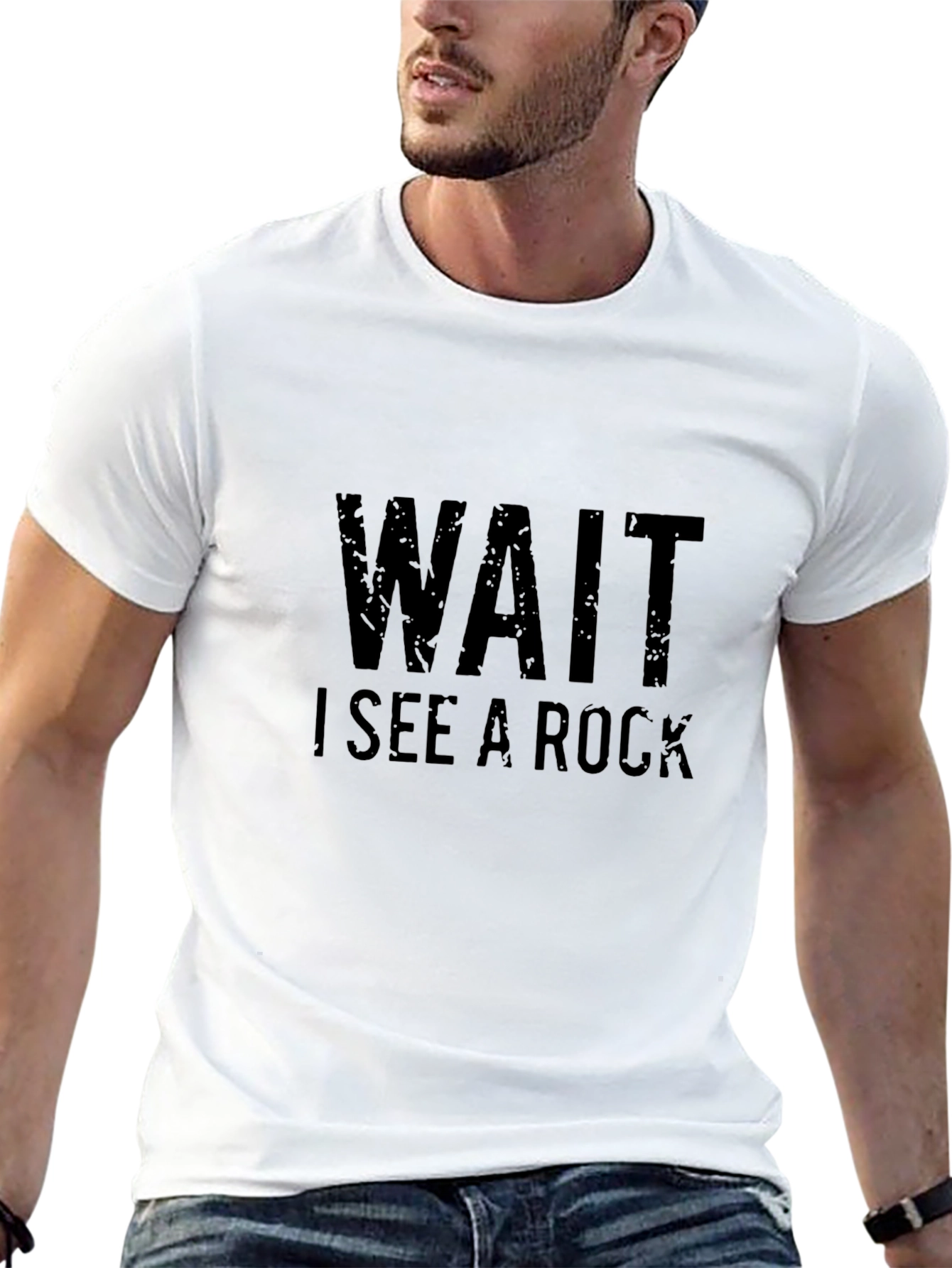 Black Wait I See A Rock T-Shirt - Funny Rockhound Geology Tee view 13
