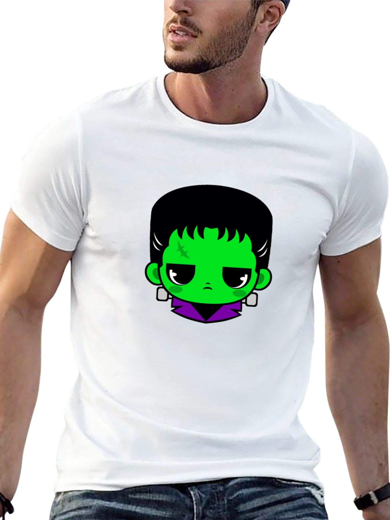 Black Frankenstein Graphic T-Shirt view 13