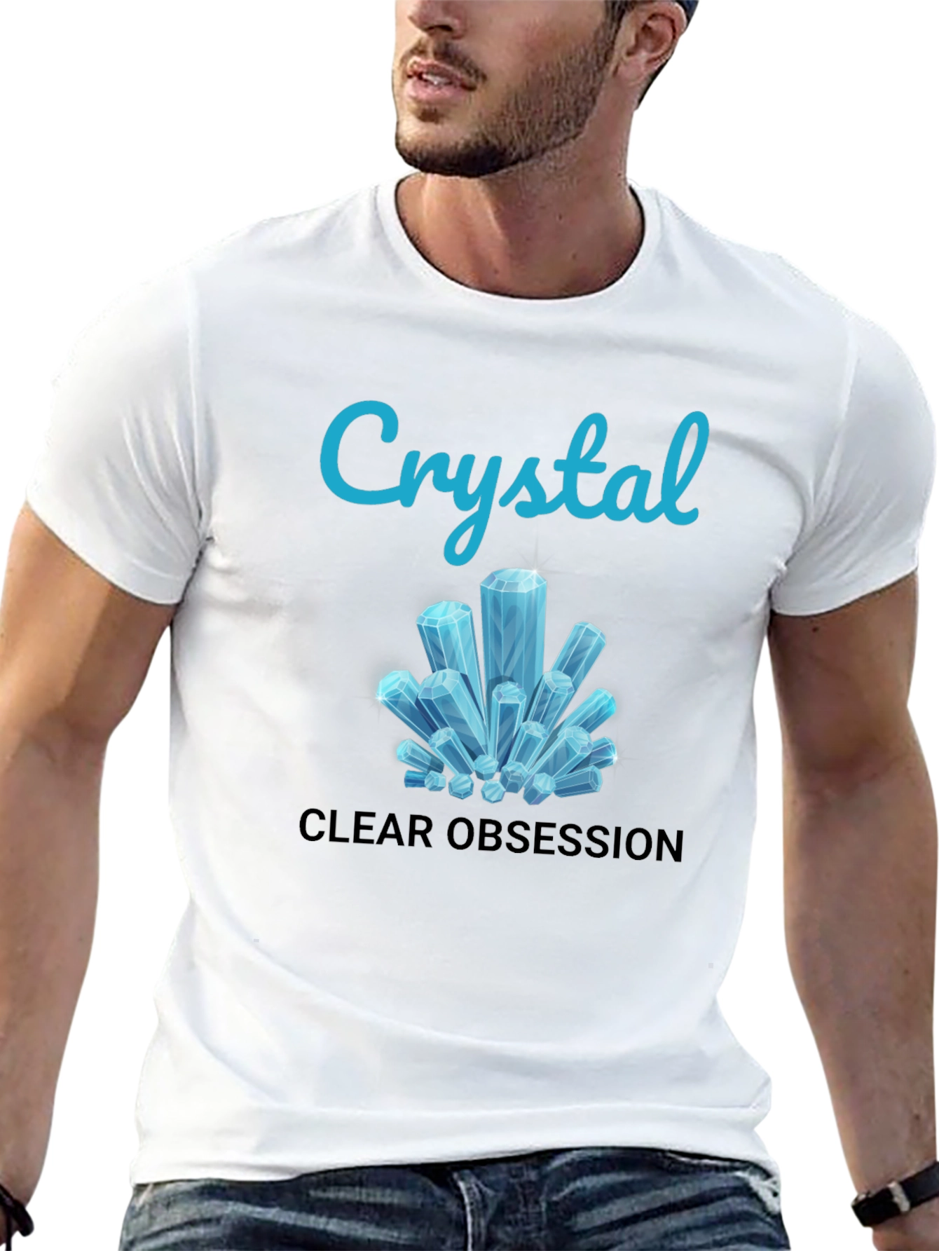 Black Crystal Clear Obsession Tee - Trendy Graphic Design view 13