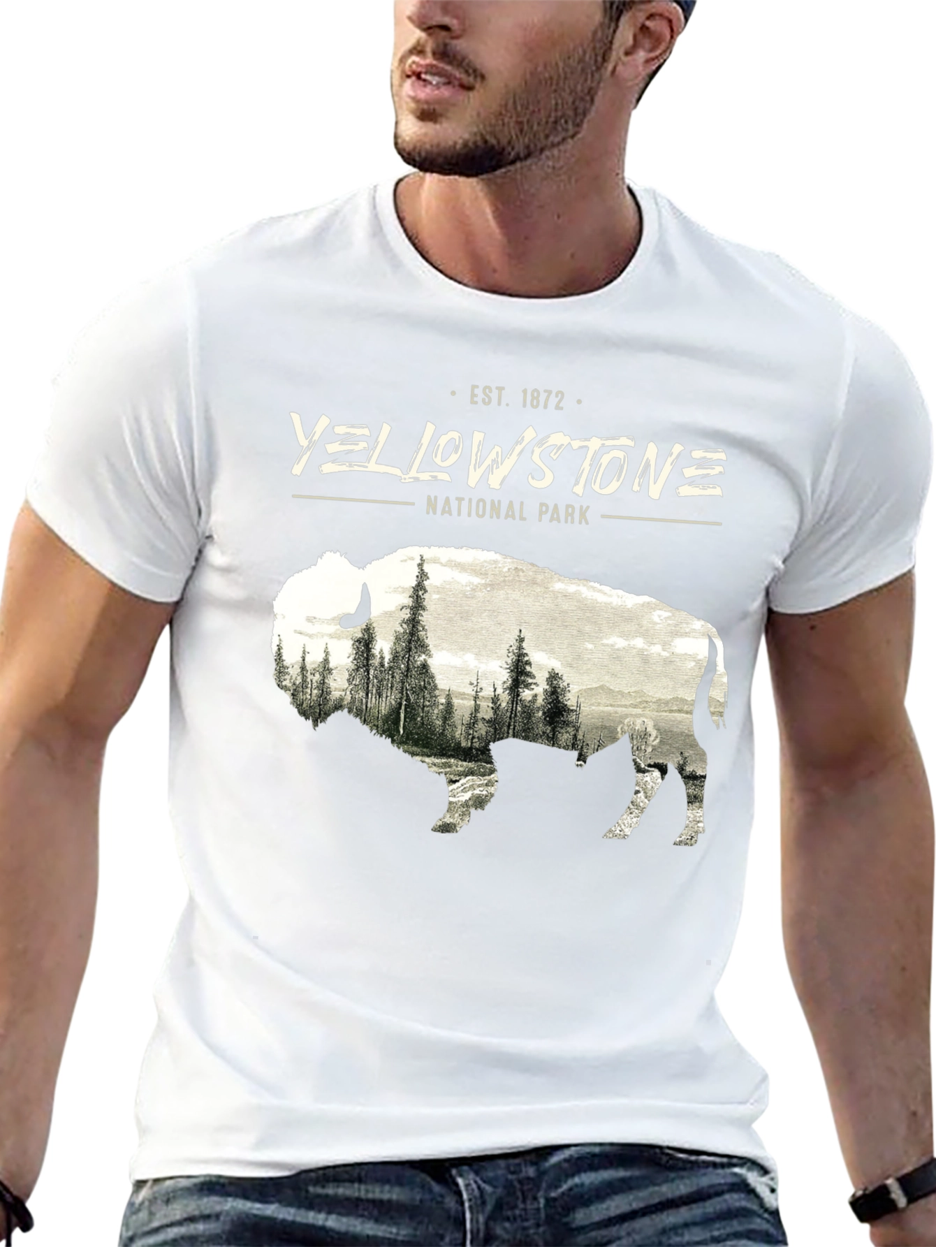 Yellowstone National Park Bison Graphic Tee - Est. 1872 - 13