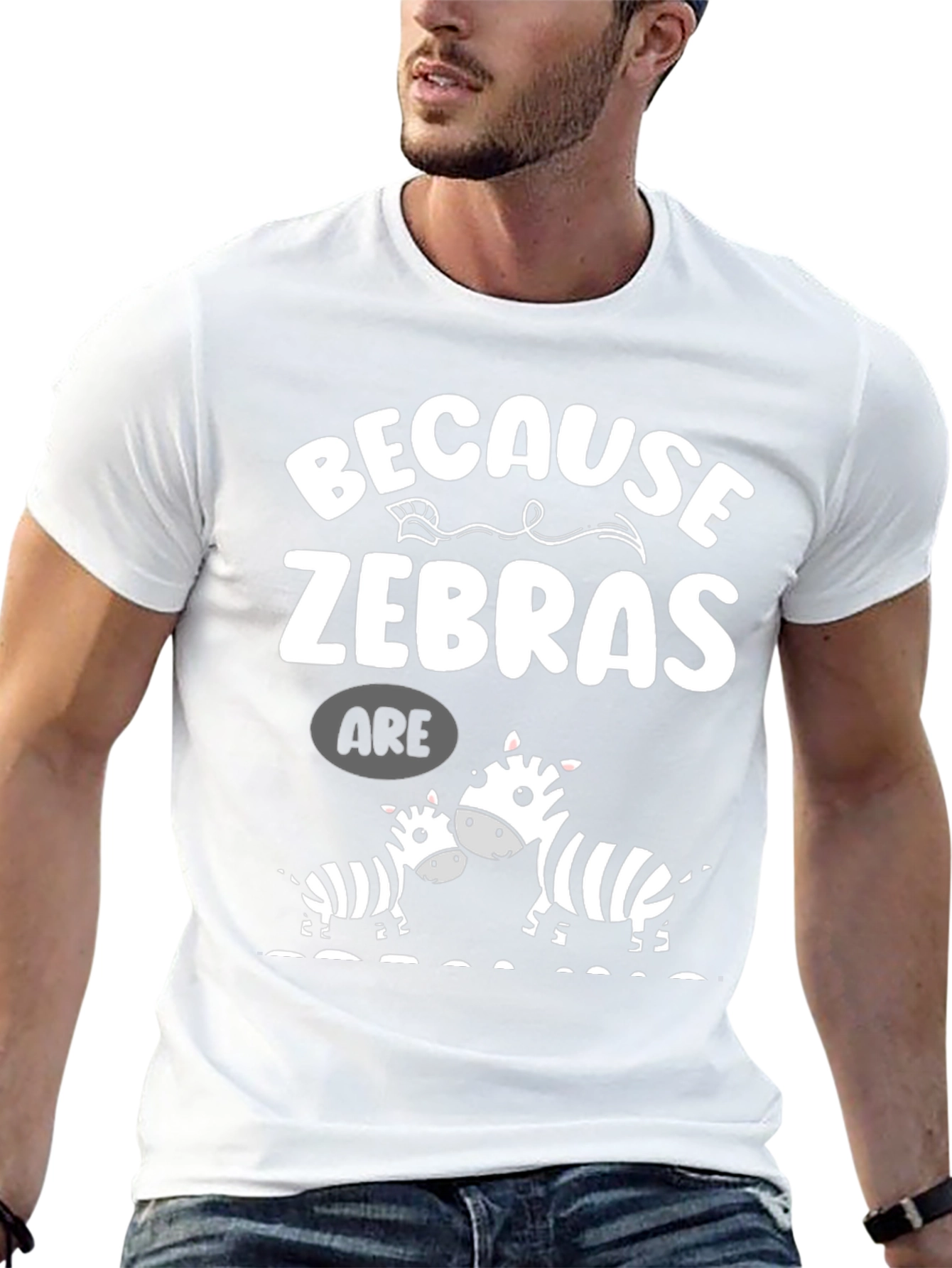Black Because Zebras Are Funny T-Shirt view 13