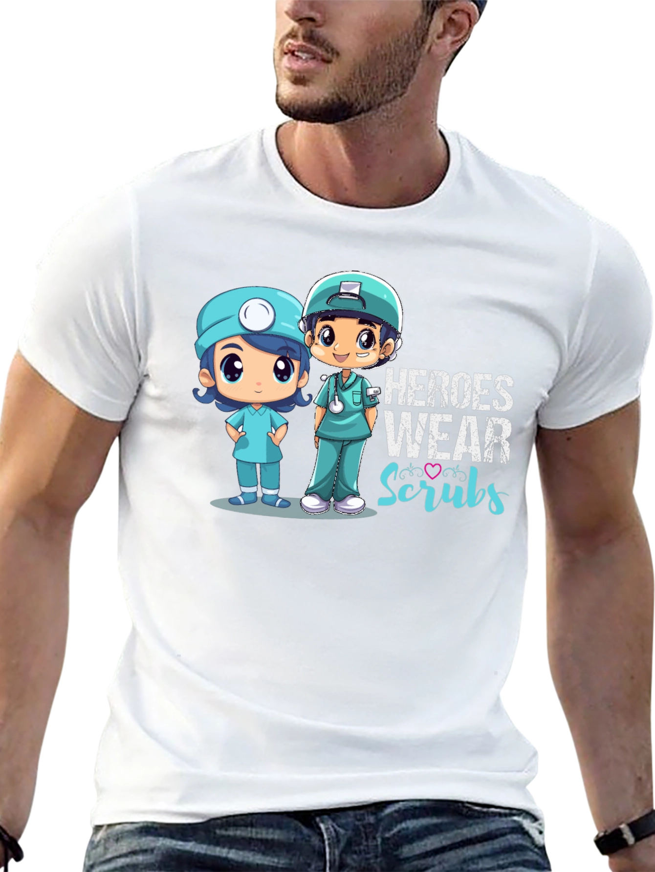 Black Heroes Wear Scrubs T-Shirt view 13