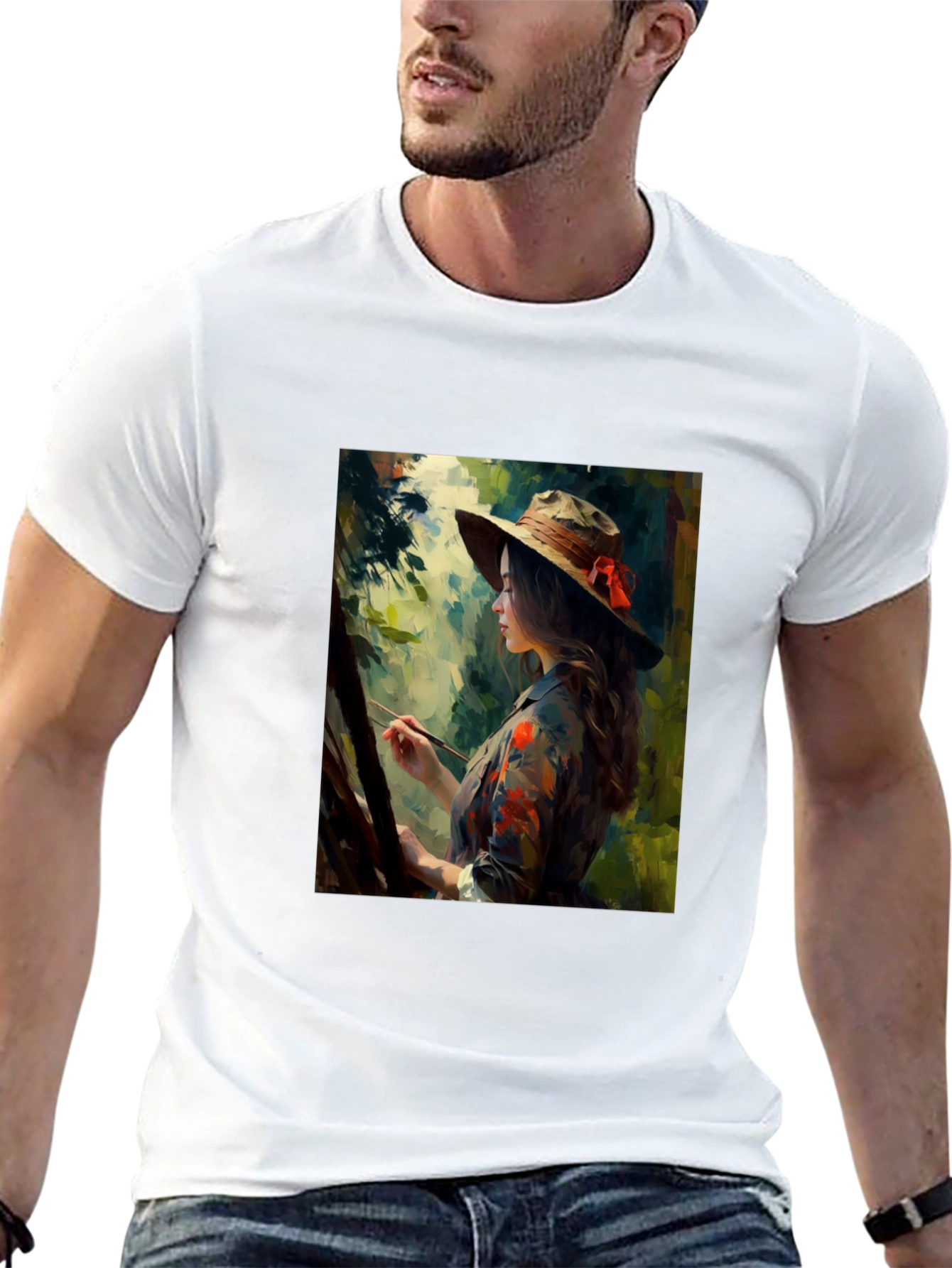 Black Artist Graphic Tee - Unisex Black T-Shirt view 13