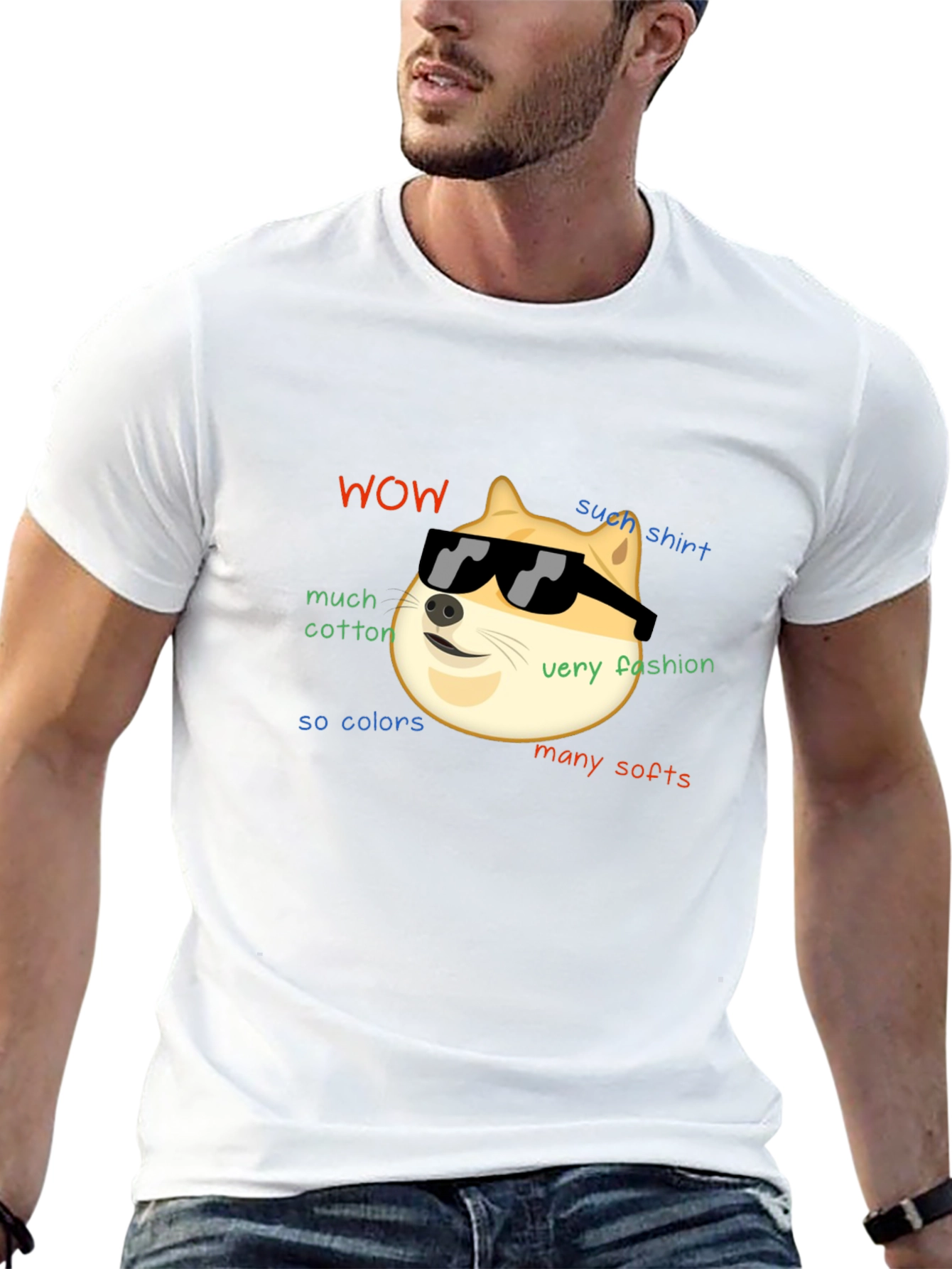 Black Doge Meme T-Shirt - Much Fashion, Very Soft view 13