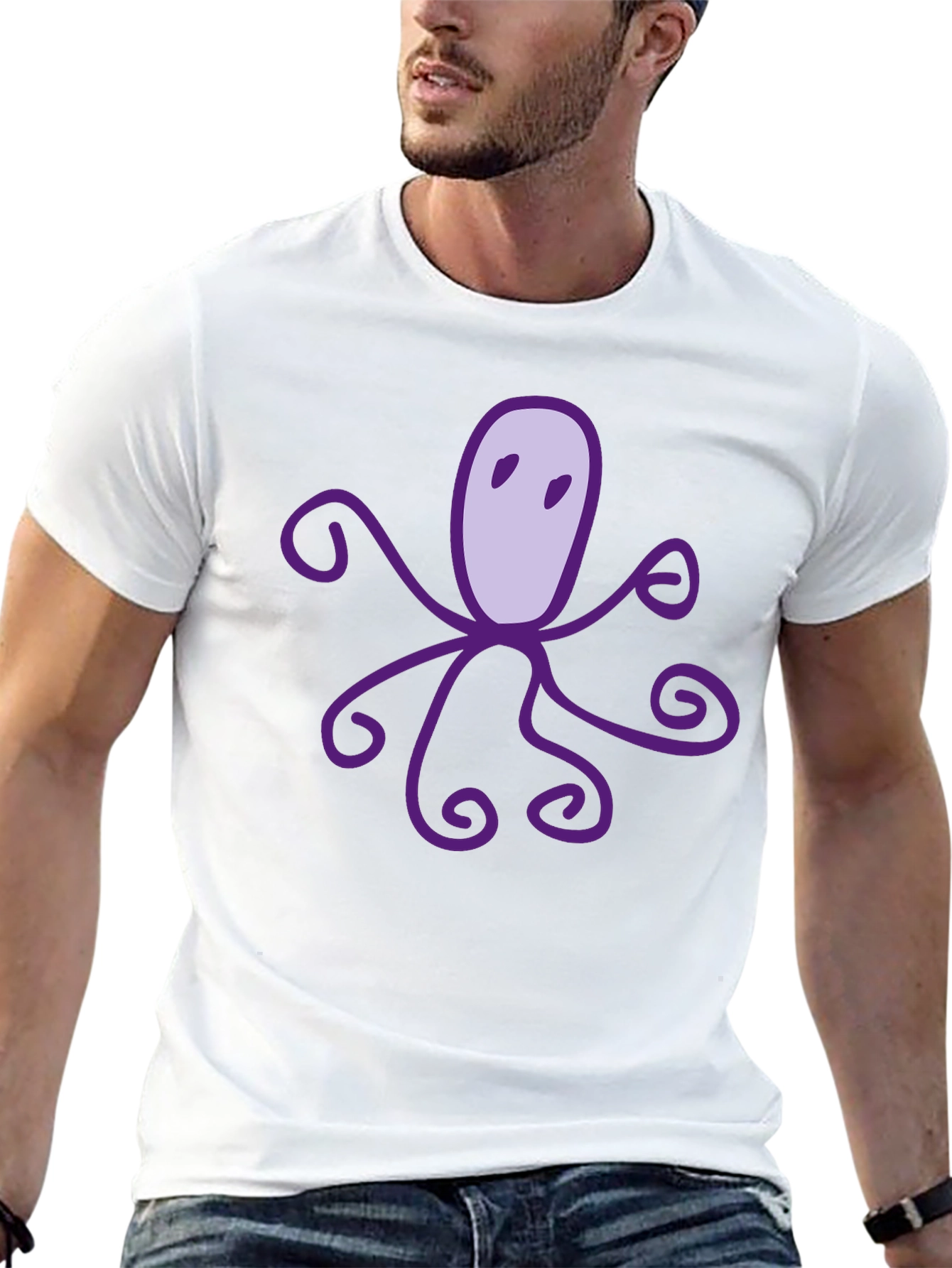 Black Octopus Graphic T-Shirt - Soft Cotton Tee view 13