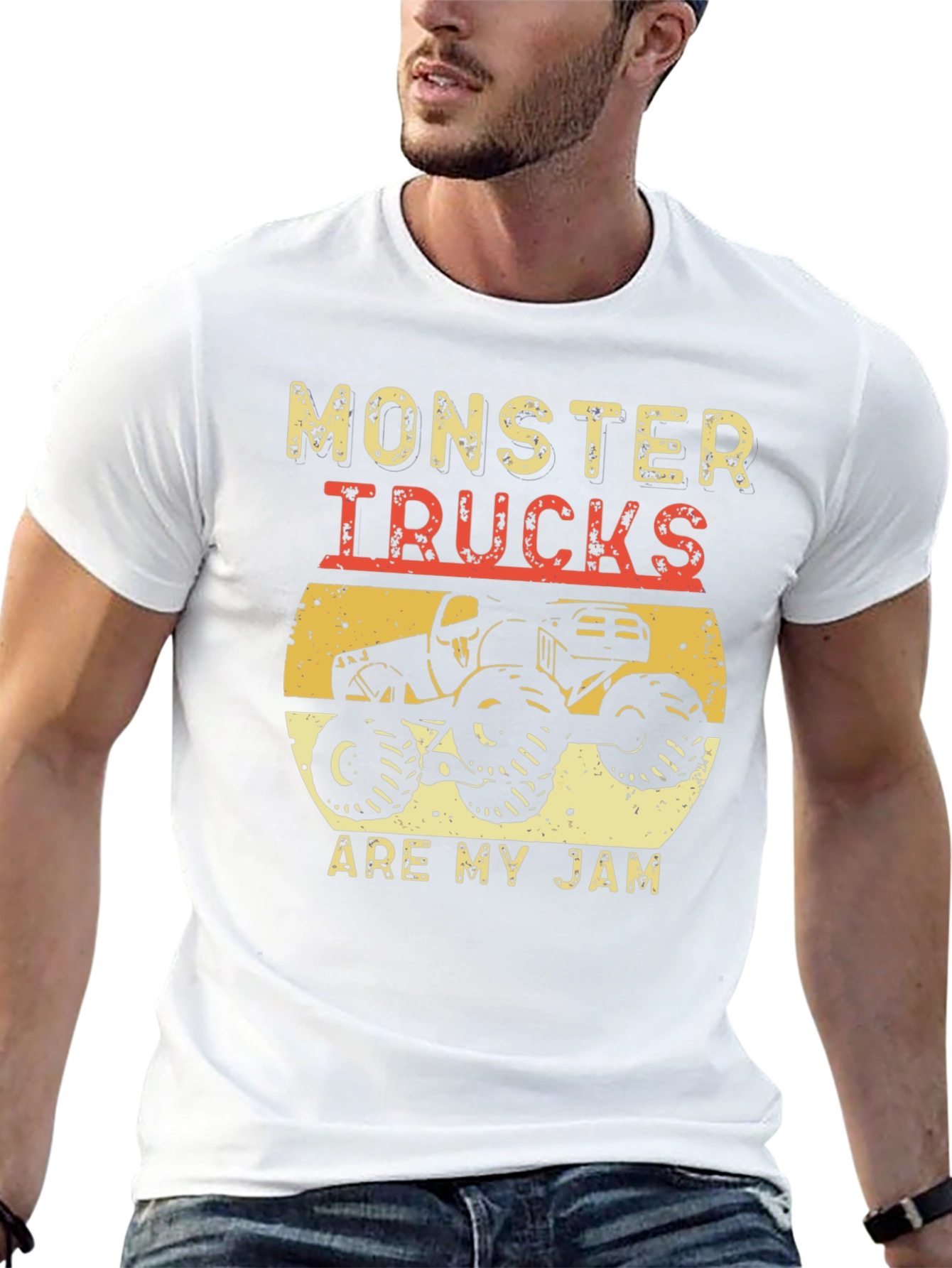 Black Monster Trucks Are My Jam T-Shirt view 13