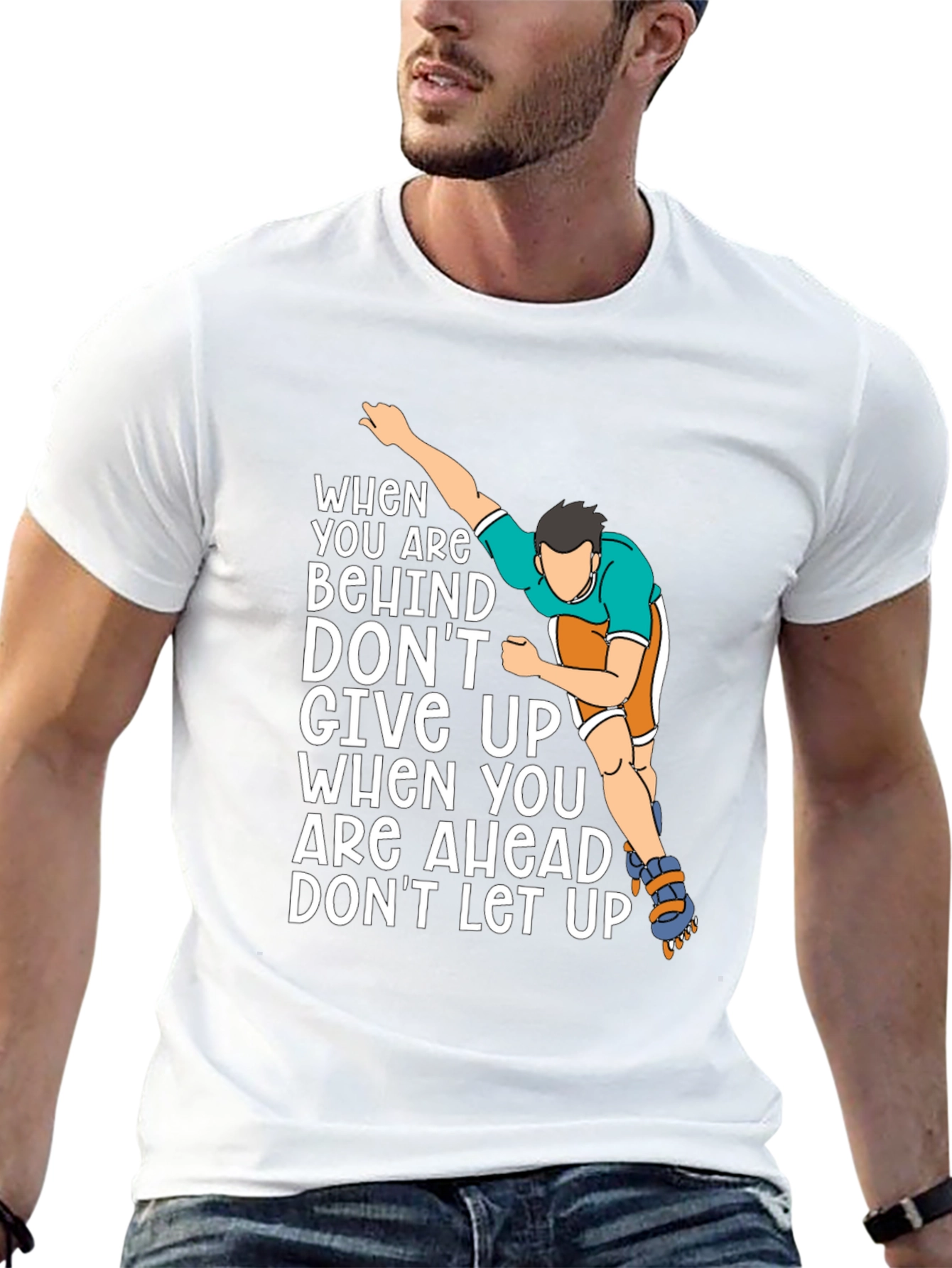 Black Motivational Inline Skater T-Shirt view 13