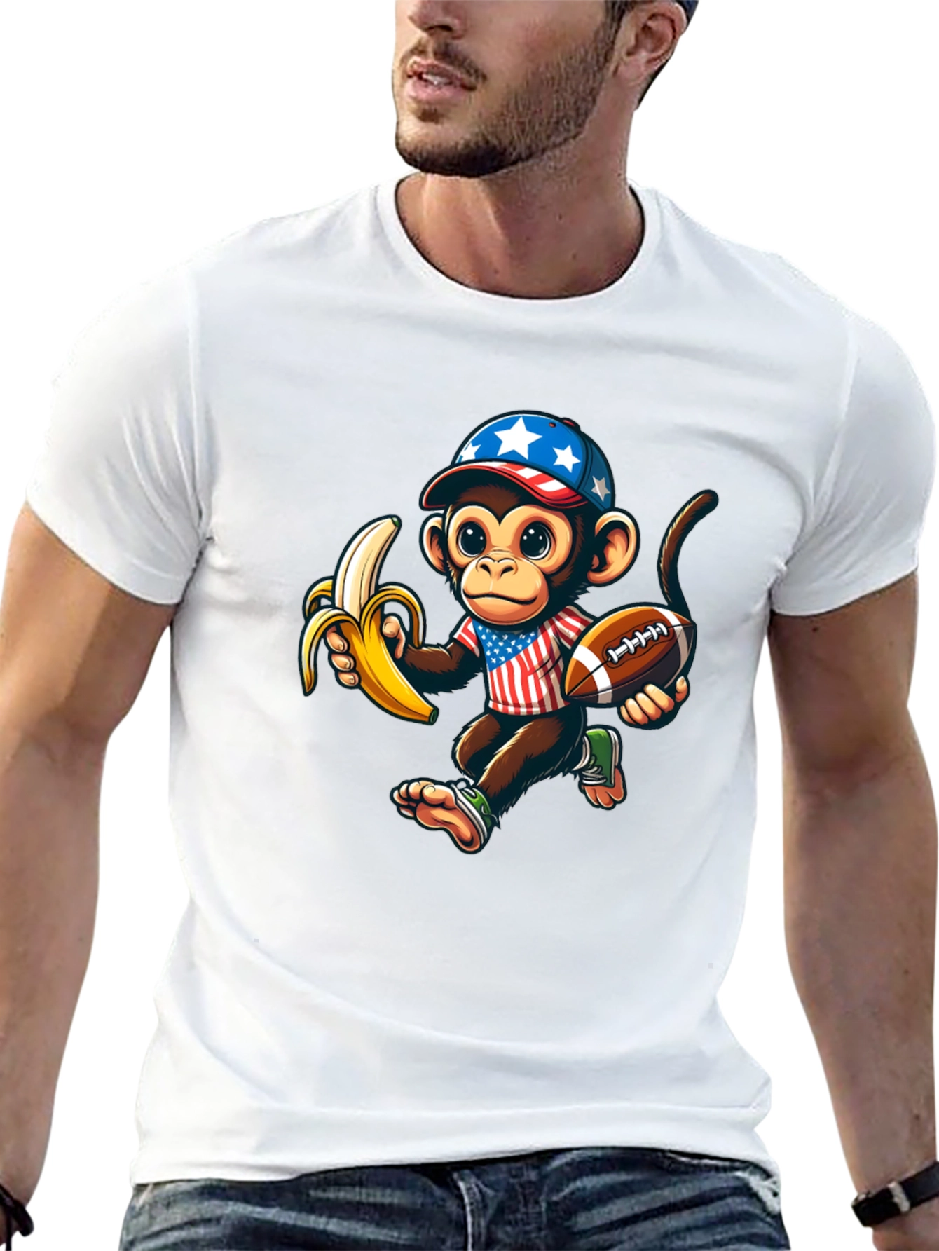 Black Monkey Football T-Shirt view 13