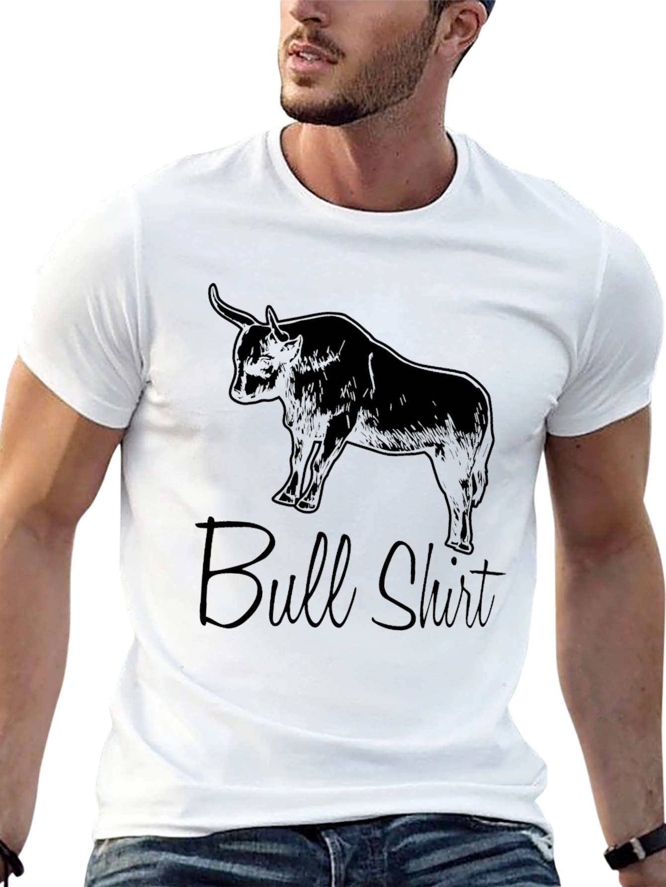 Black Bull Shirt - Men's Graphic Tee - Novelty T-Shirt view 13