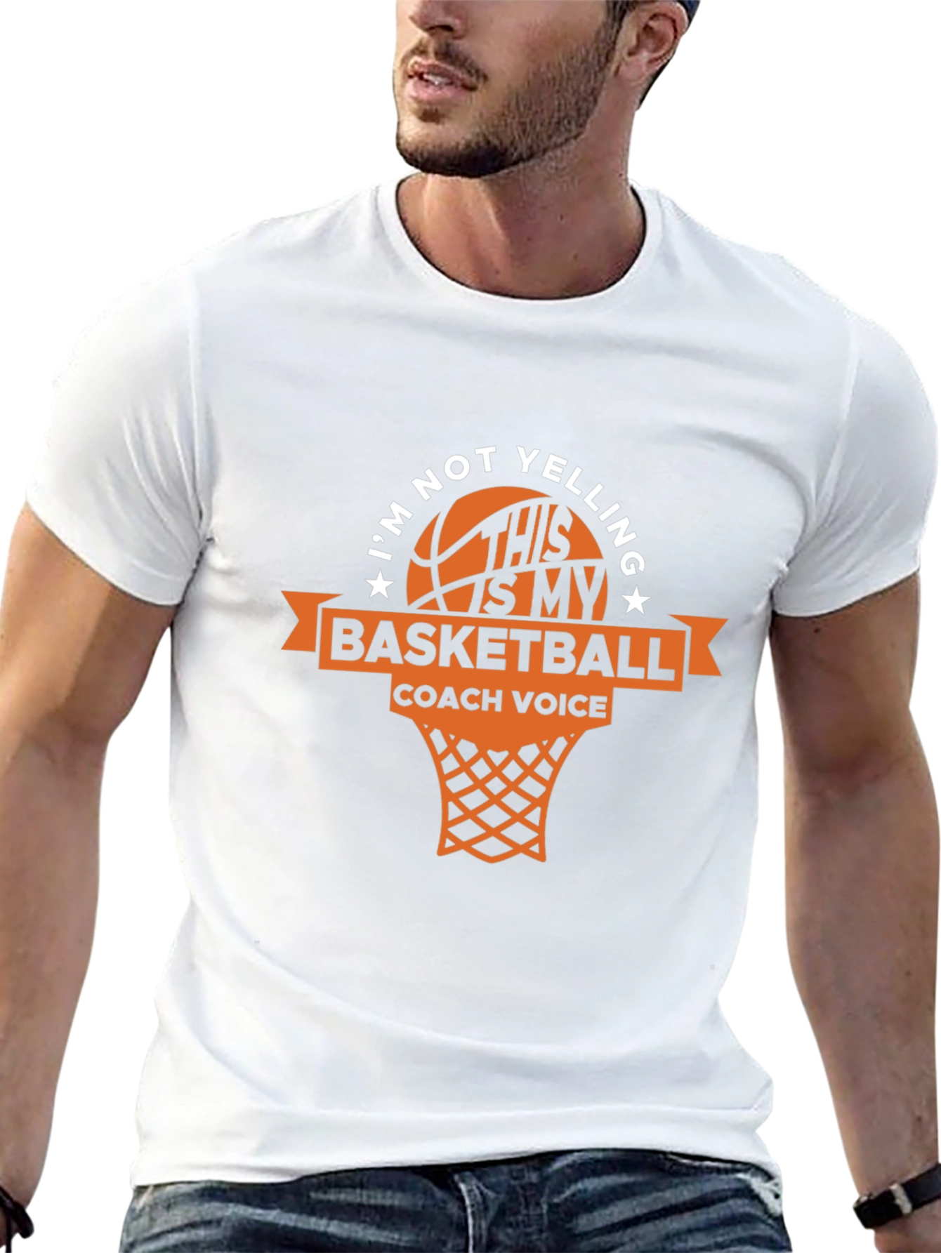 Black Basketball Coach Voice Graphic Tee view 13