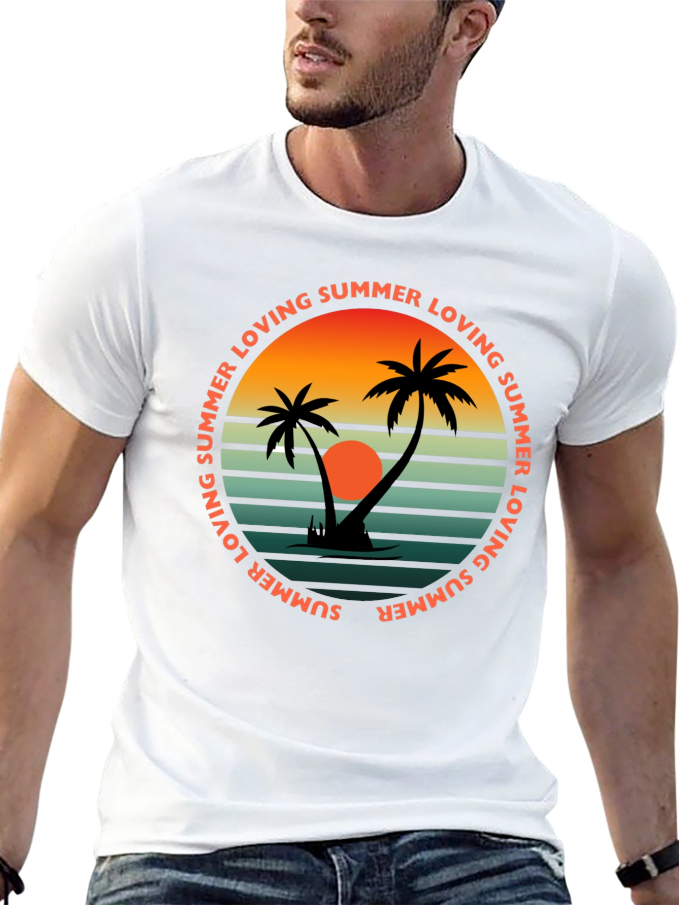 Black Summer Loving Graphic Tee - Retro Beach Vibes view 13