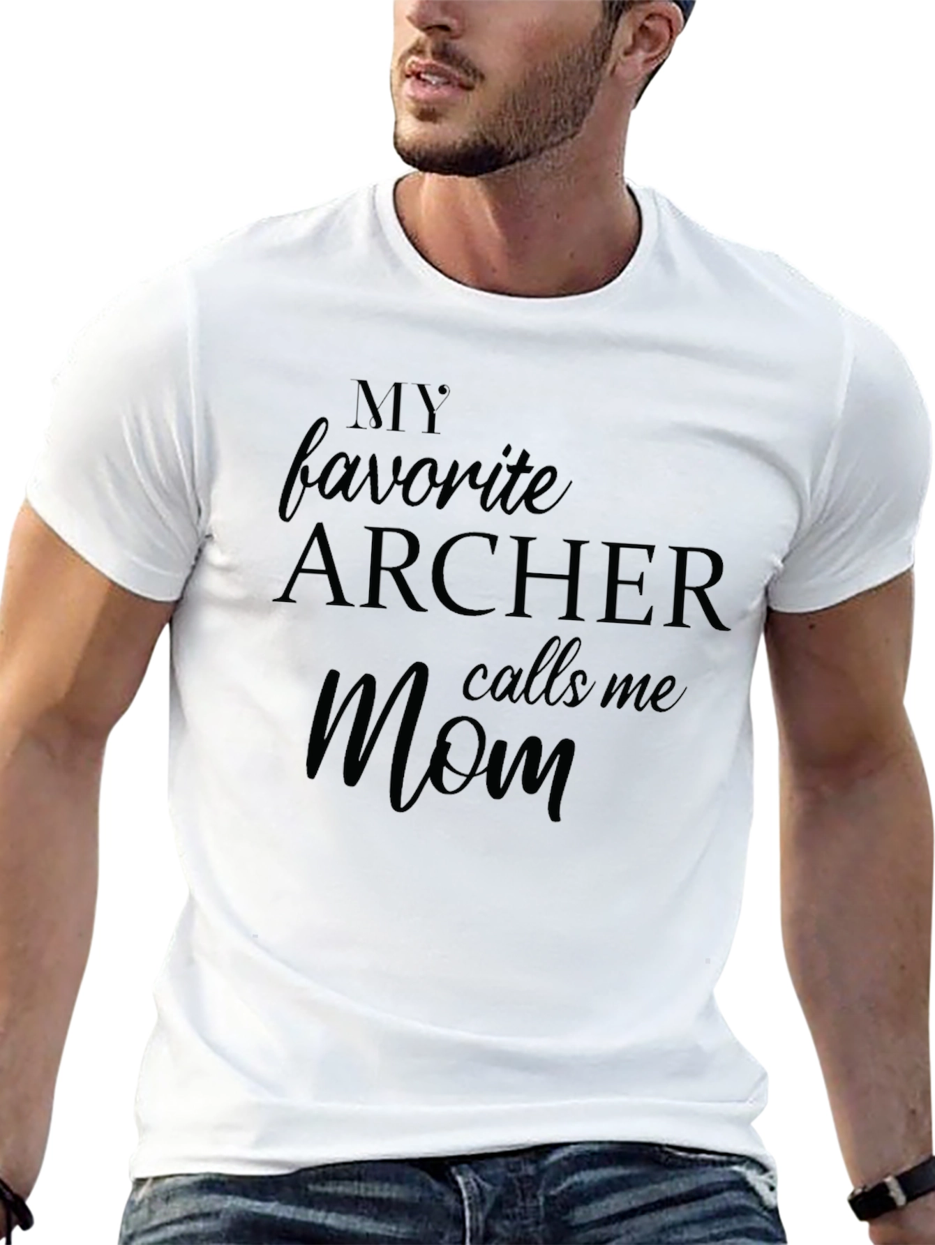 Black Archer Mom T-Shirt: My Favorite Archer view 13
