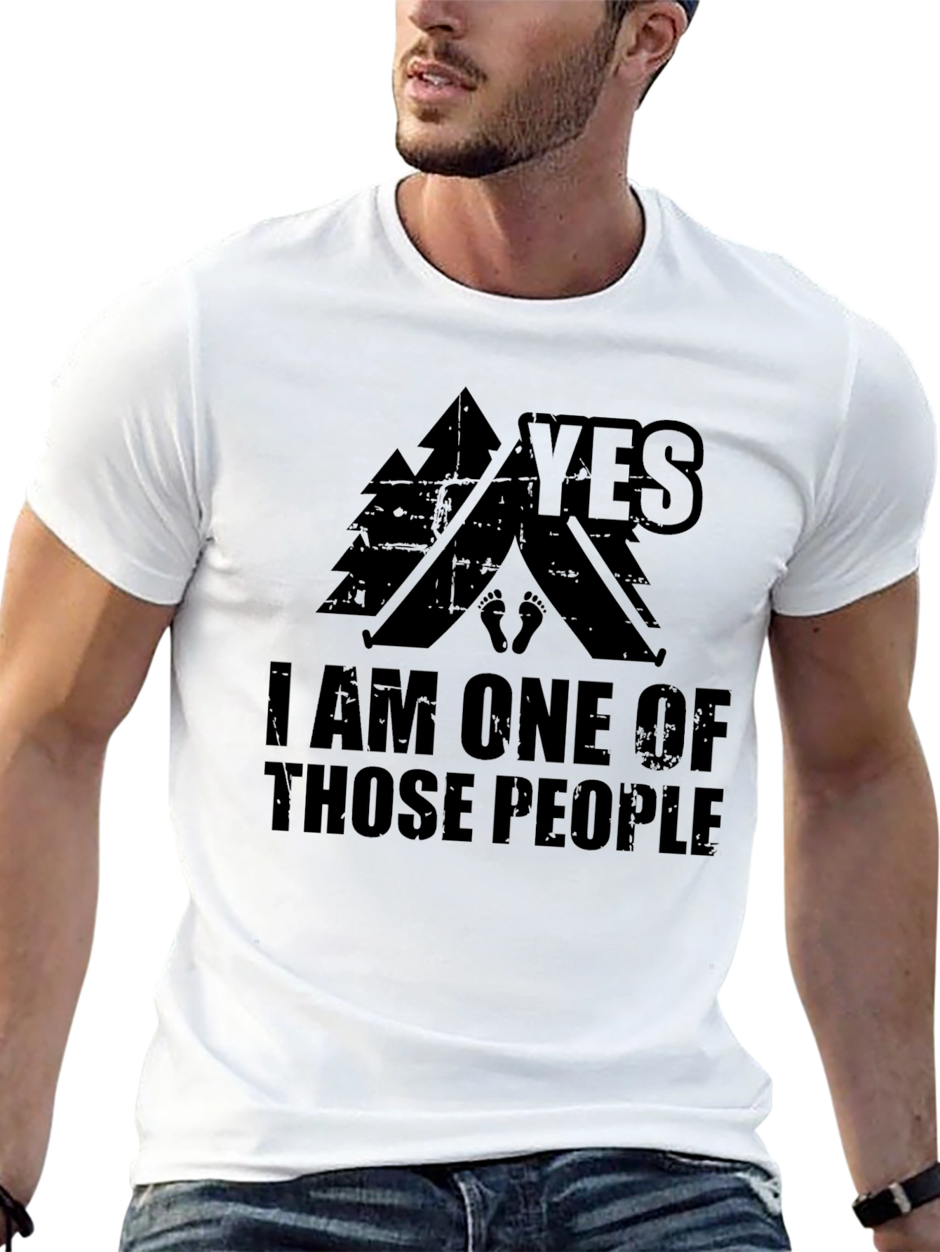 Black Camping Enthusiast Tee: "Yes, I Am One of Those People" view 13