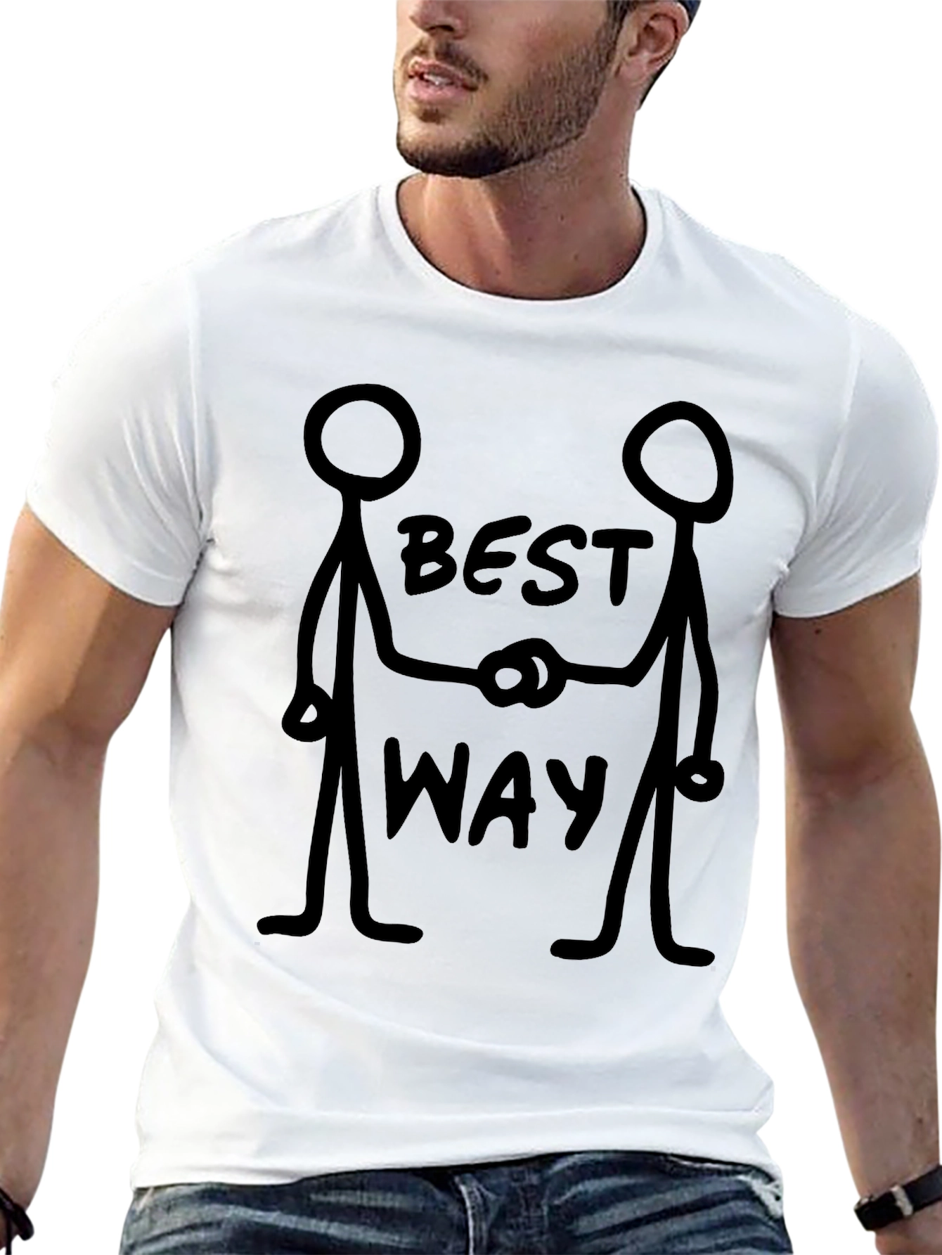 Black Best Way Graphic T-Shirt - Black view 13