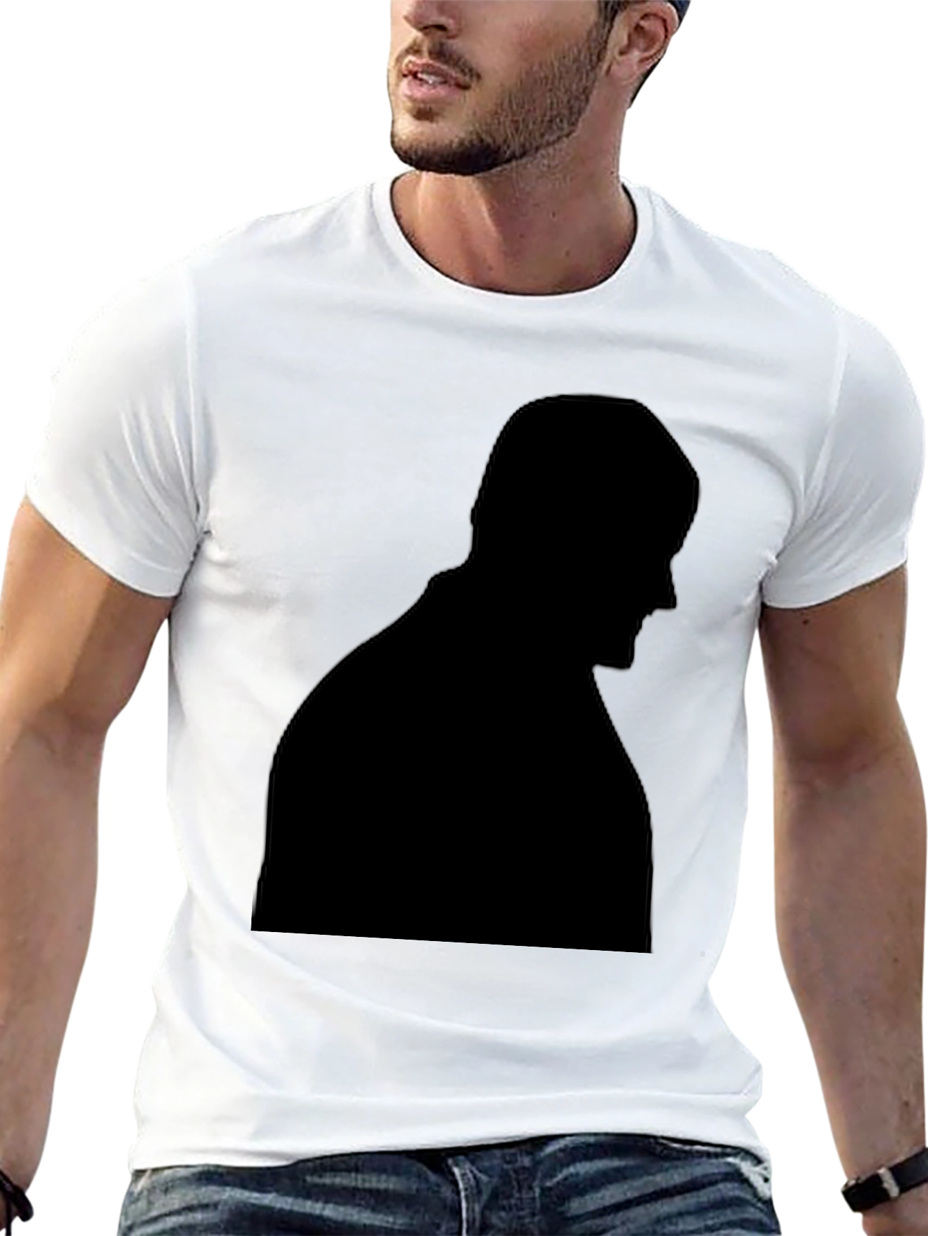 Black Silhouette Graphic Tee - Mens Black T-Shirt view 13